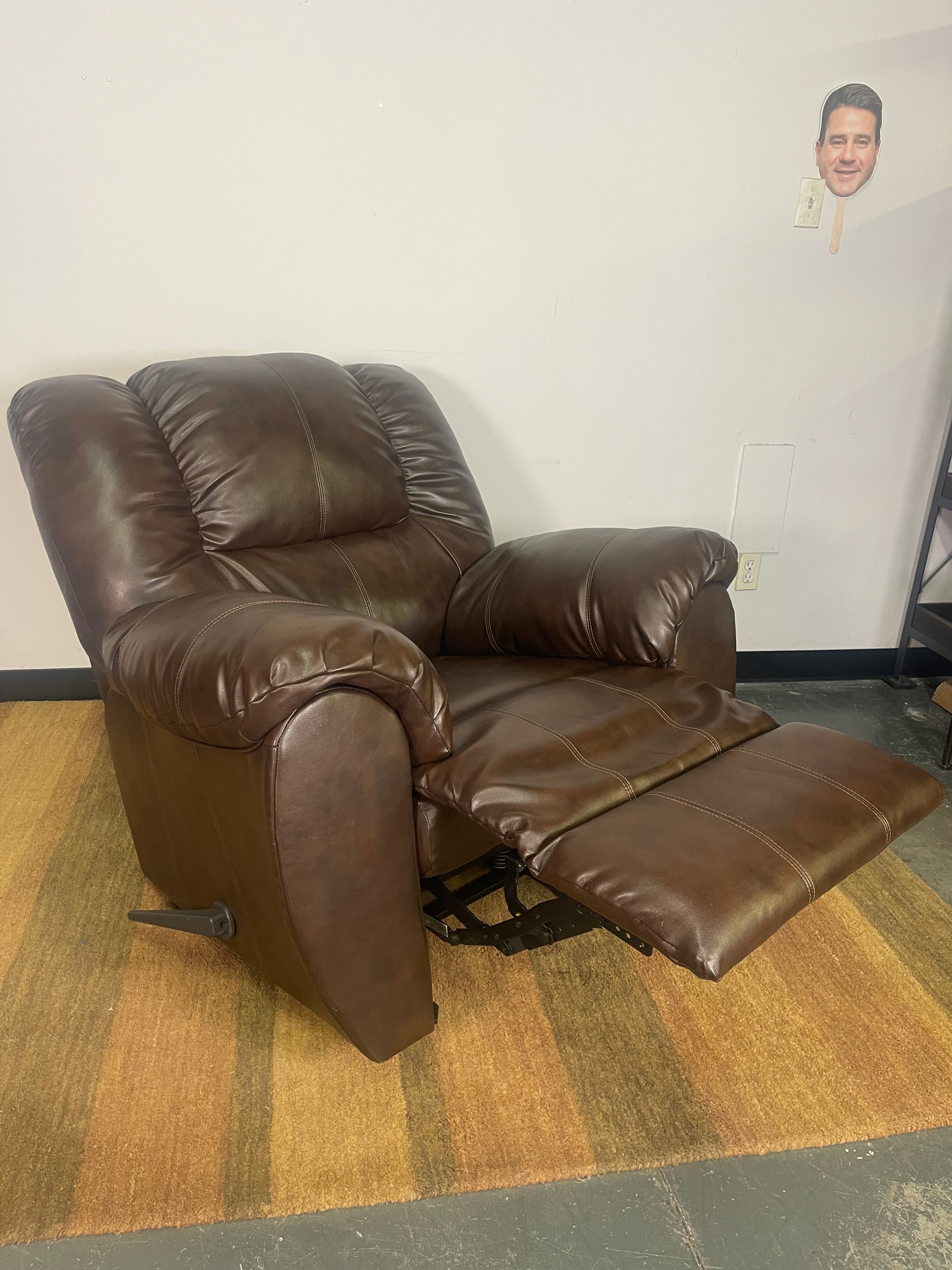 Ashley Furniture Brown Faux Leather Recliner