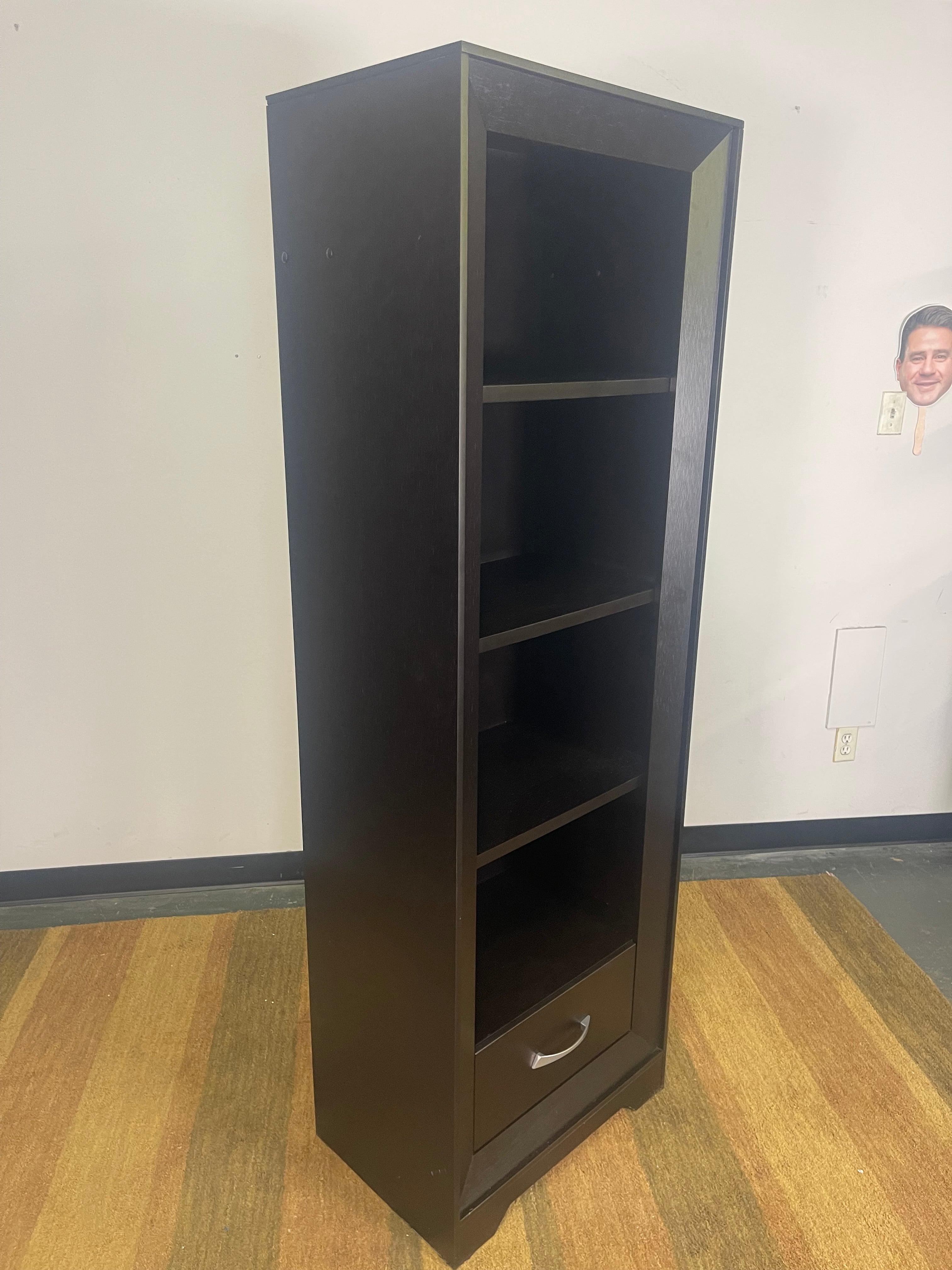 Espresso 4-Piece Wall Unit Set (2 Bookshelves + 2 Cube Storage)