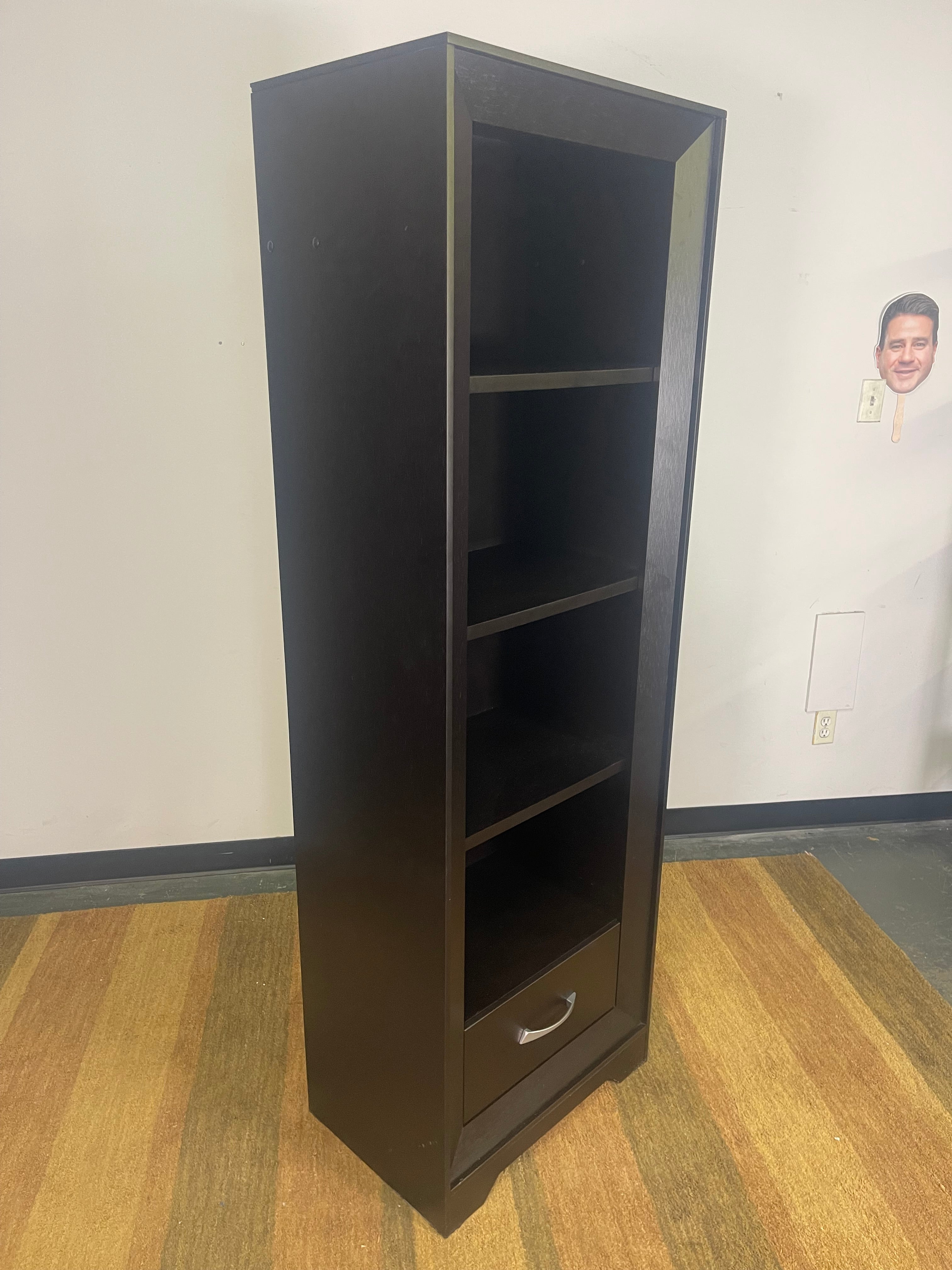 Espresso 4-Piece Wall Unit Set (2 Bookshelves + 2 Cube Storage)