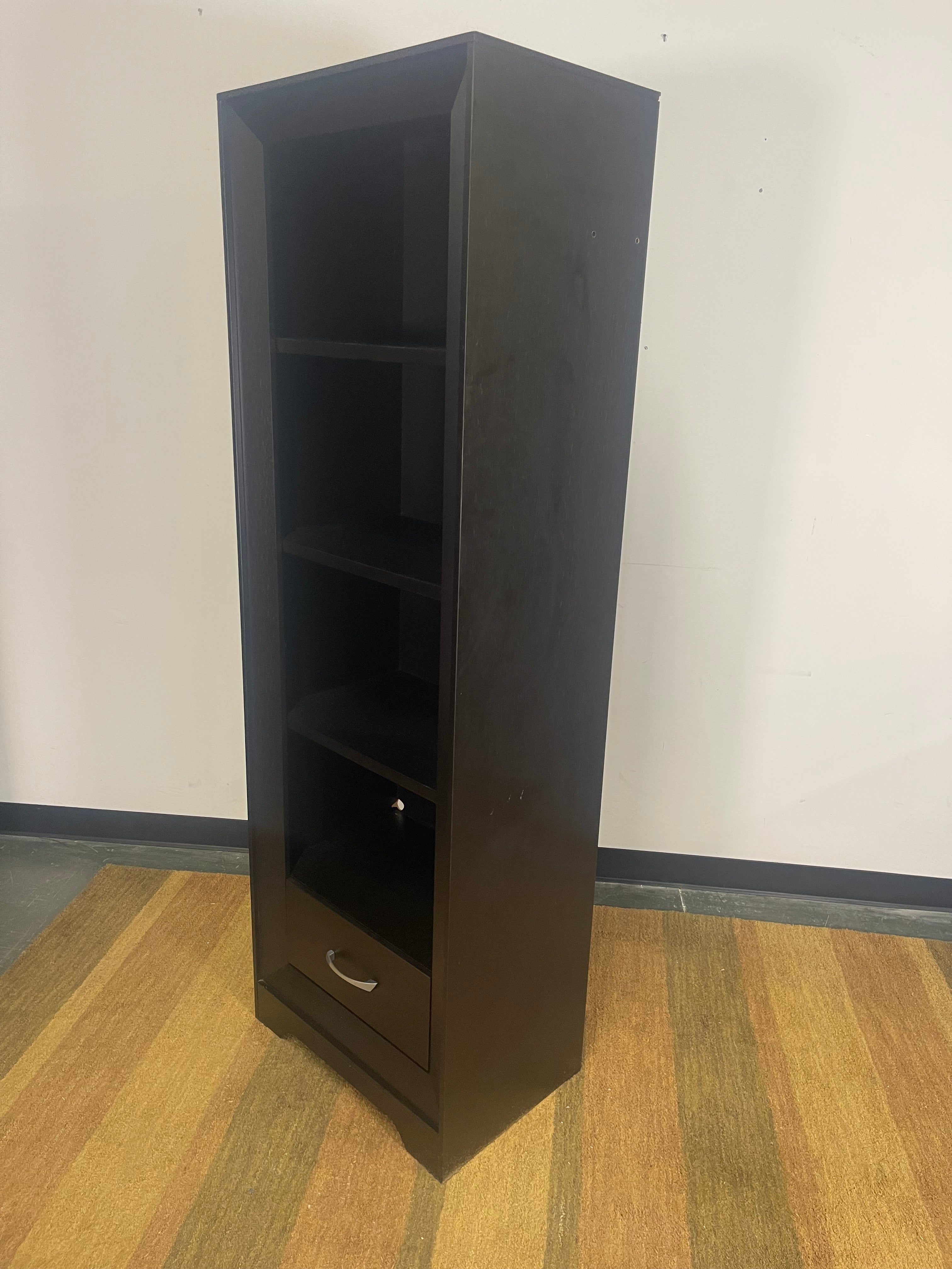 Espresso 4-Piece Wall Unit Set (2 Bookshelves + 2 Cube Storage)