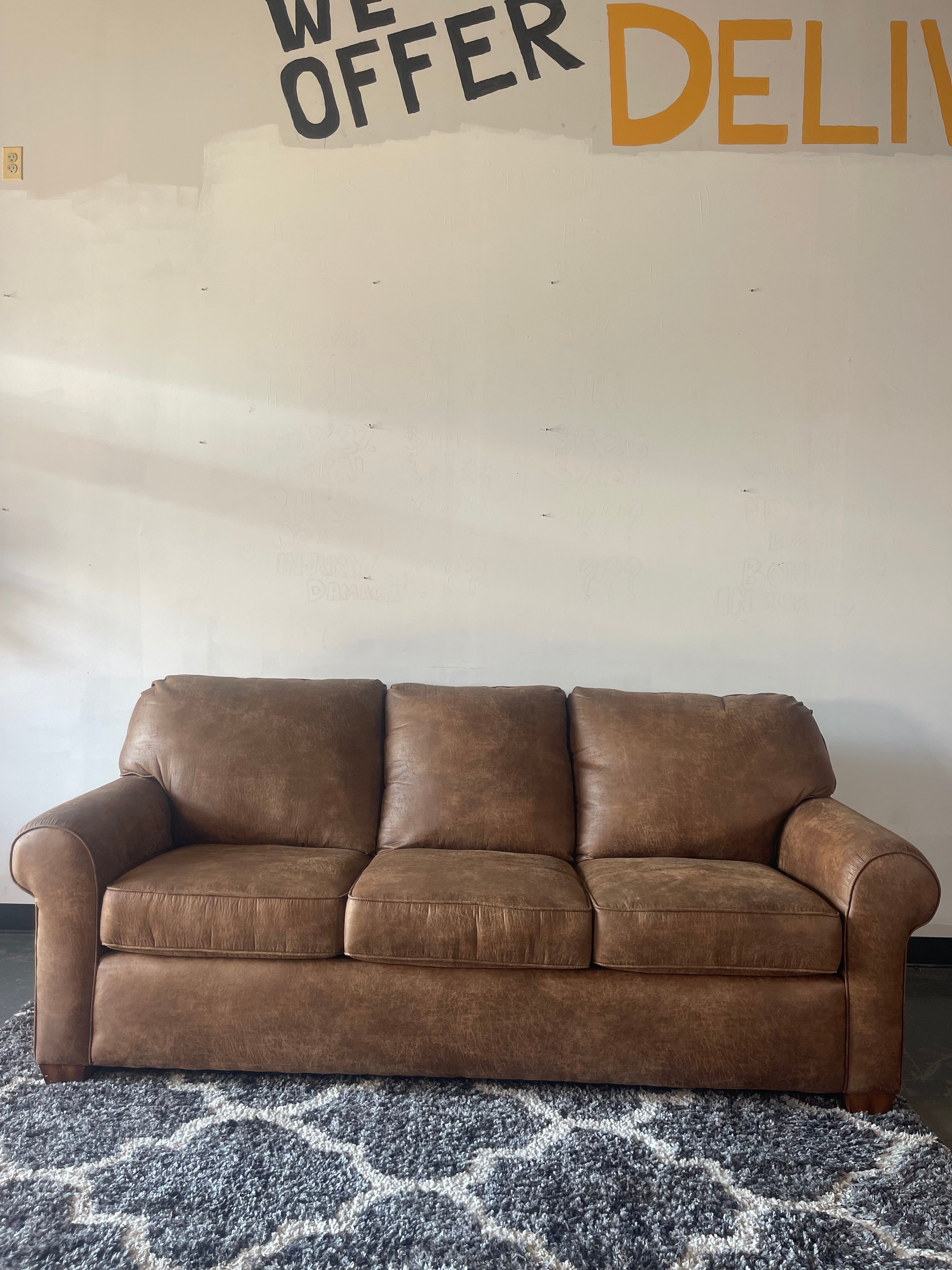 Brown Flexsteel Leather Sofa