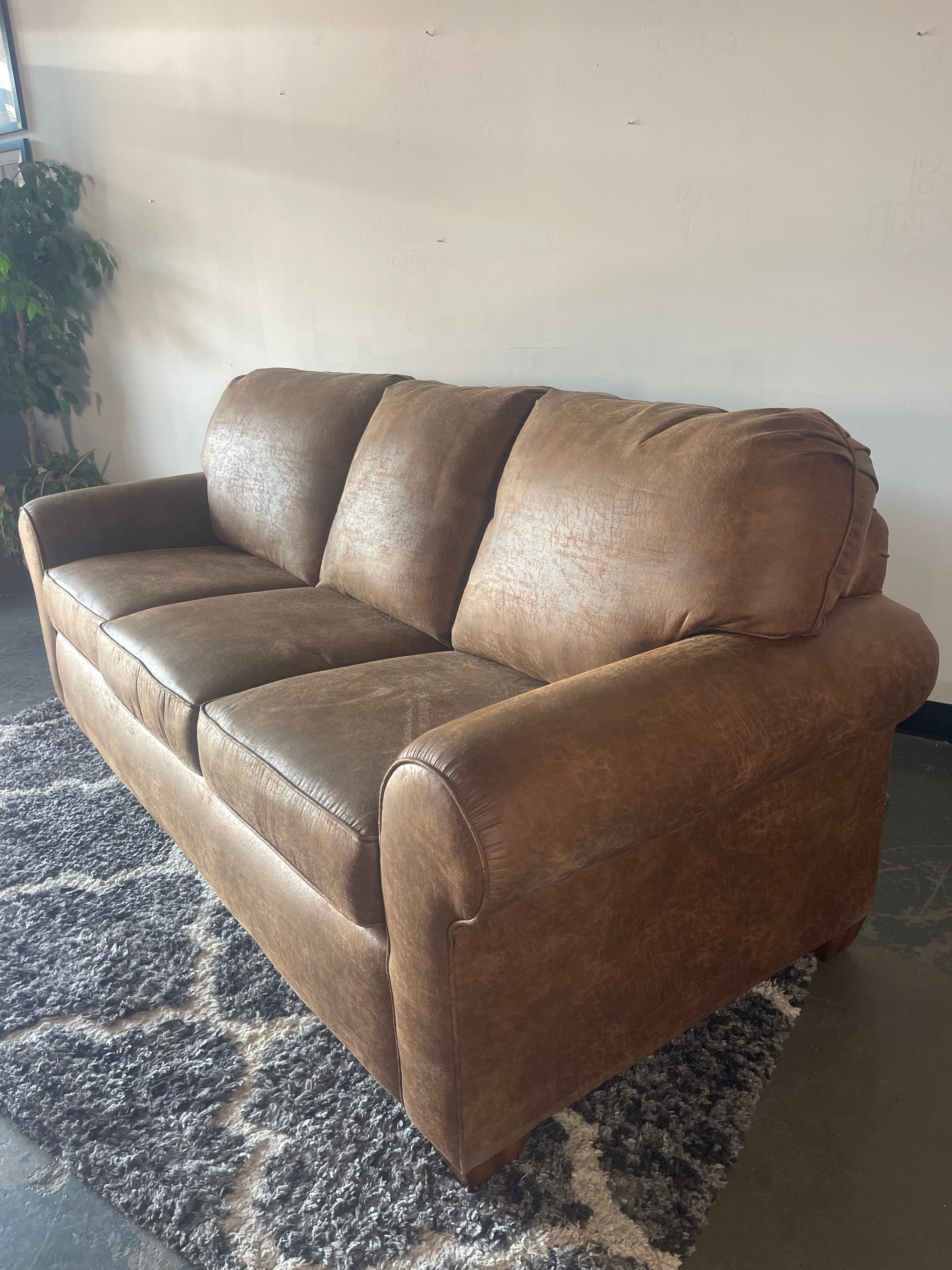 Brown Flexsteel Leather Sofa