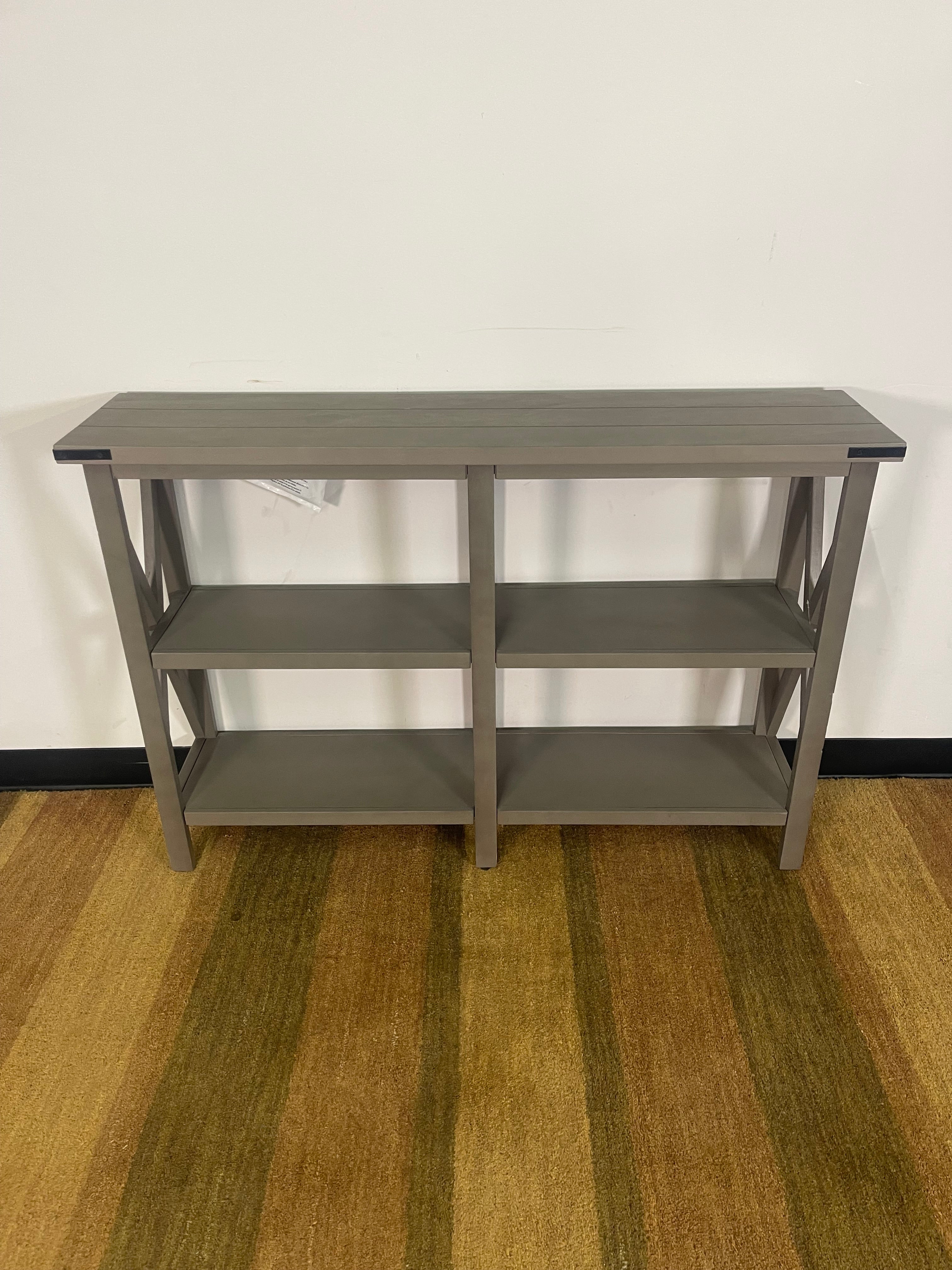 Gray Rustic Farmhouse Entry Table