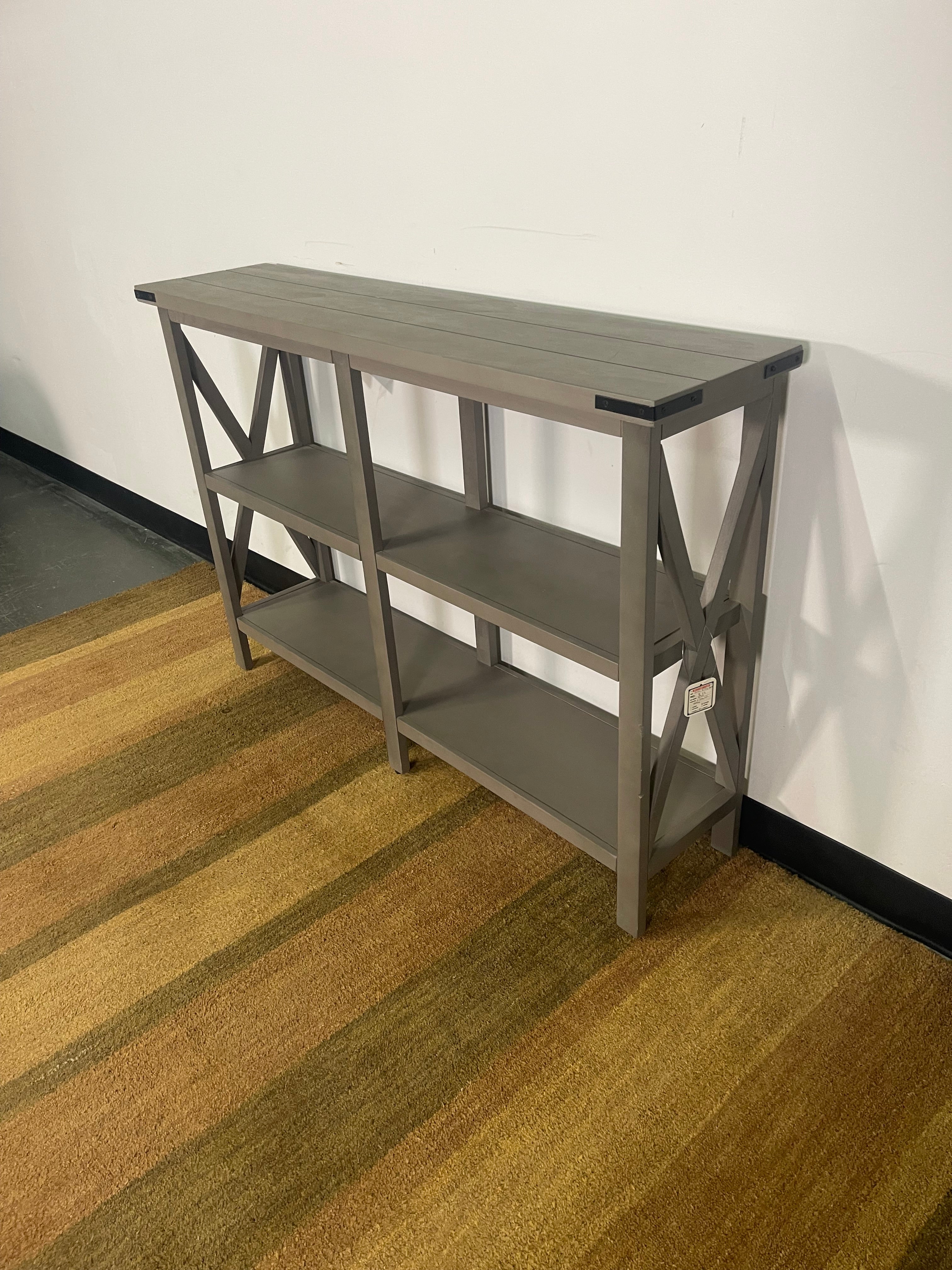 Gray Rustic Farmhouse Entry Table