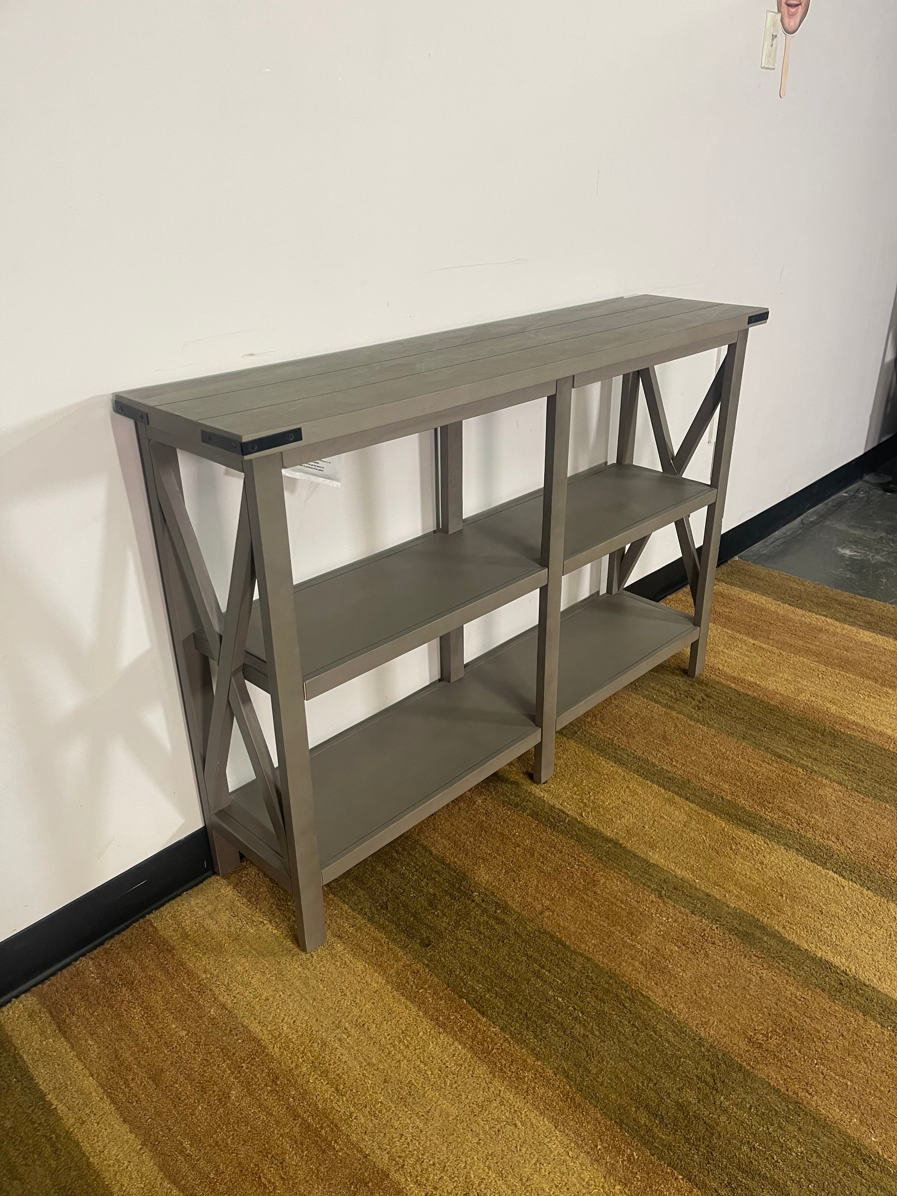 Gray Rustic Farmhouse Entry Table
