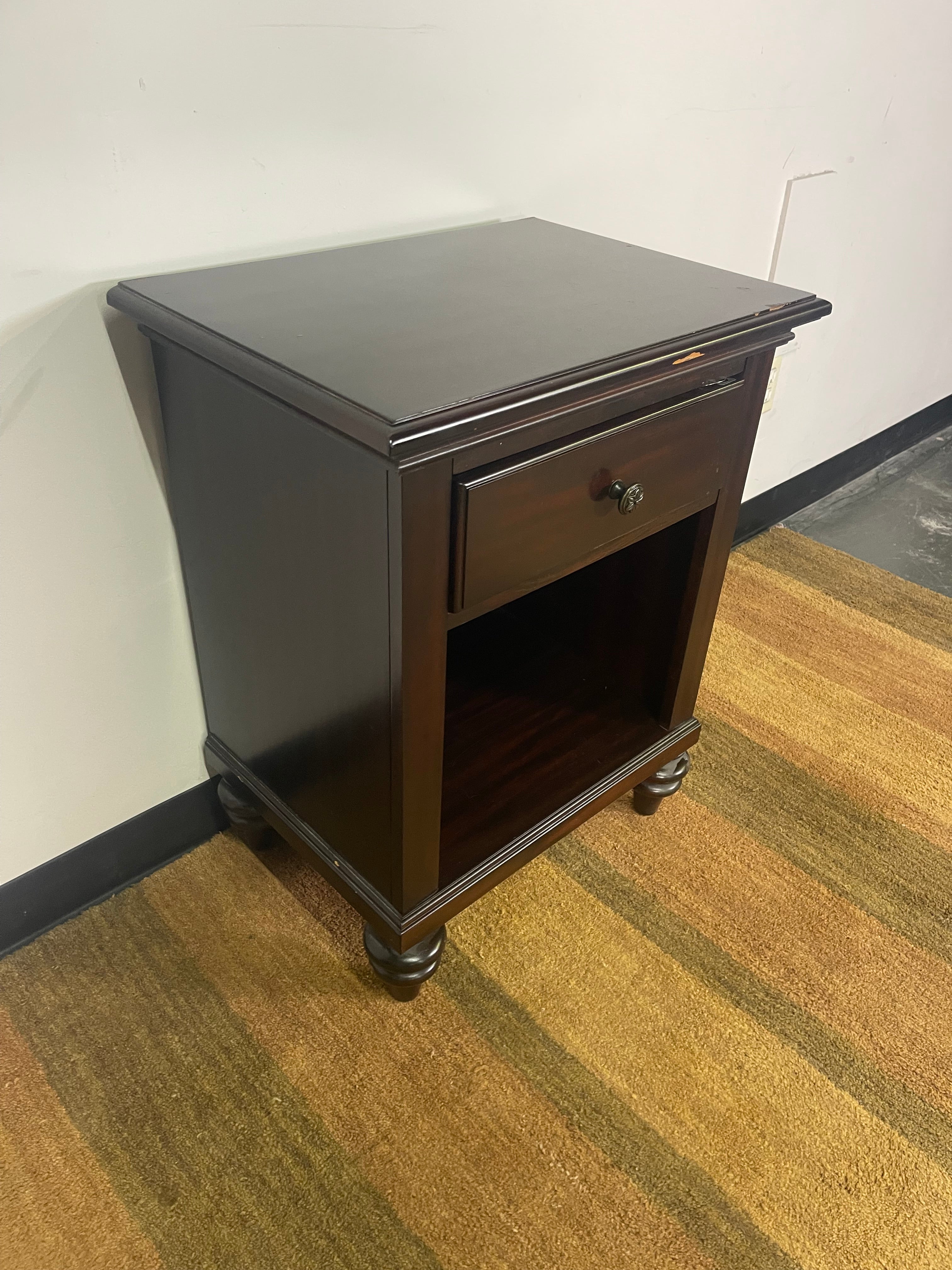 Dark Wood Traditional Nightstand
