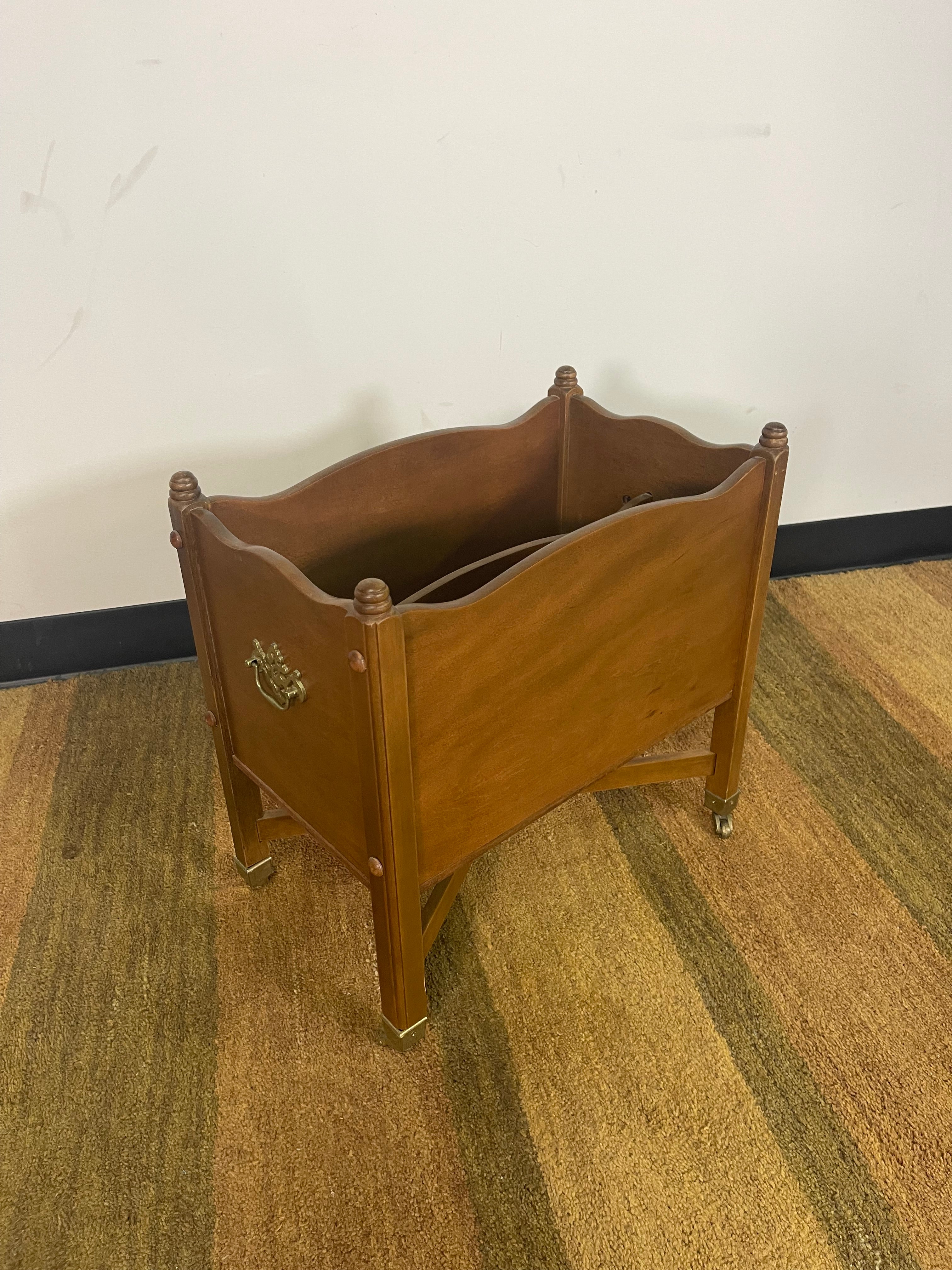 Vintage Wood Canterbury Magazine Rack