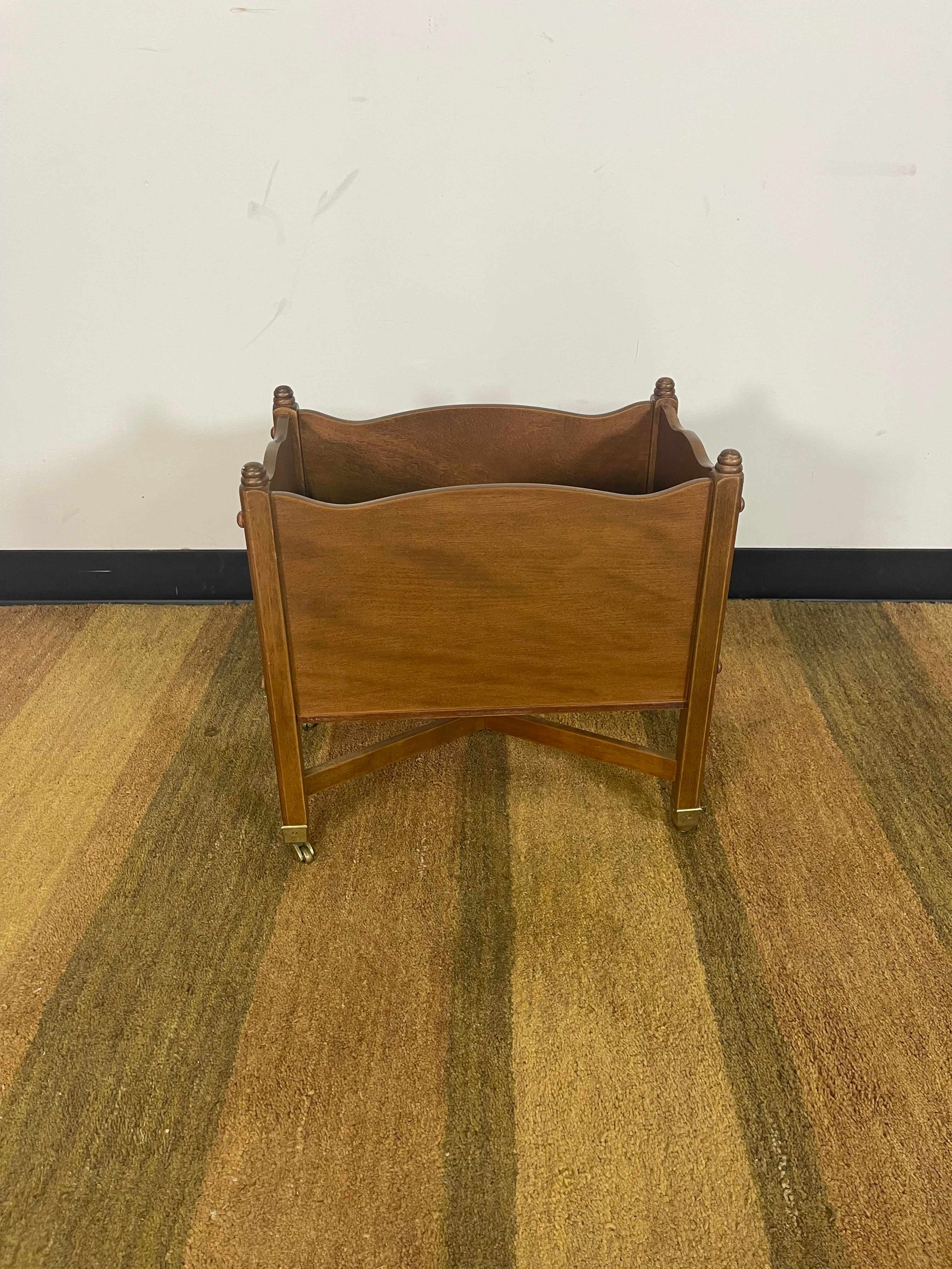 Vintage Wood Canterbury Magazine Rack