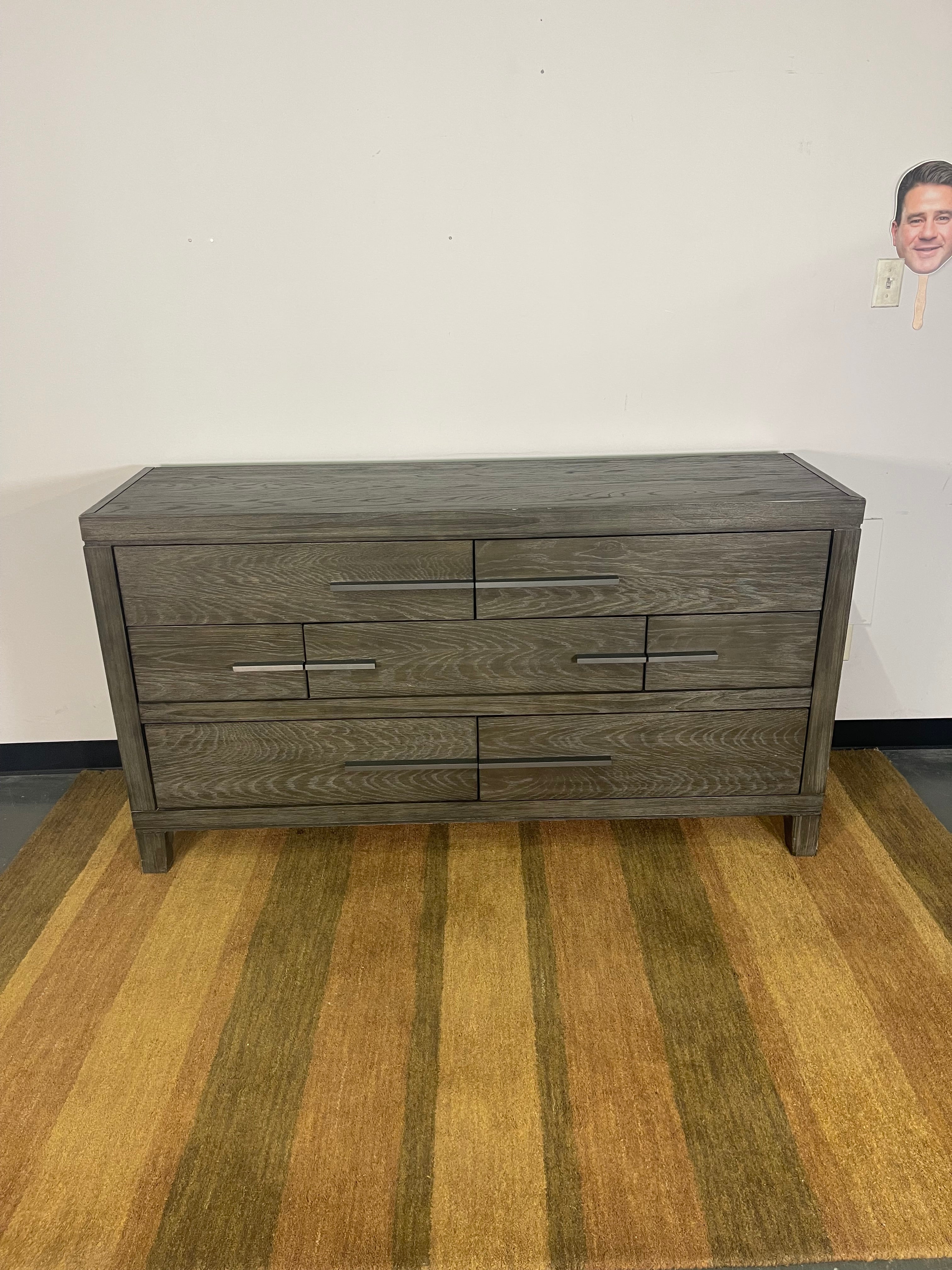 Modern Grey 7-Drawer Dresser