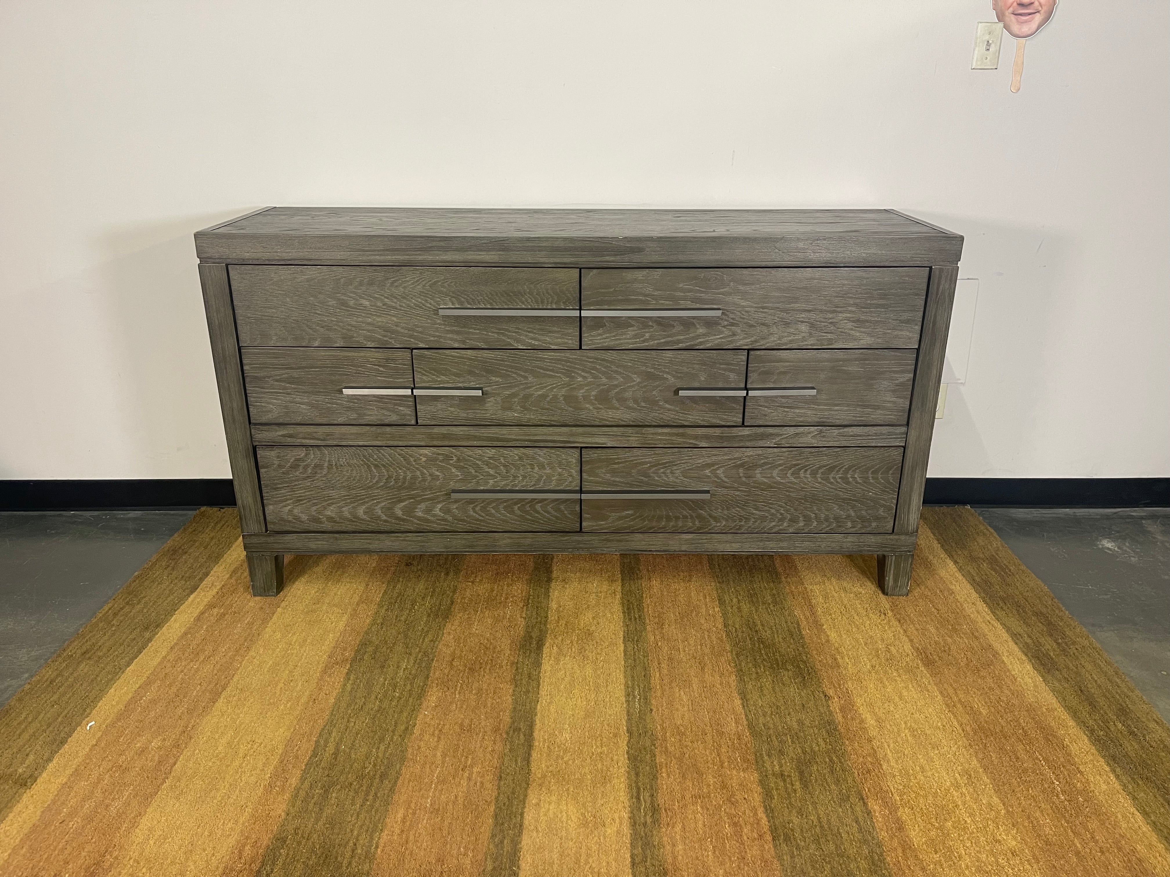 Modern Grey 7-Drawer Dresser