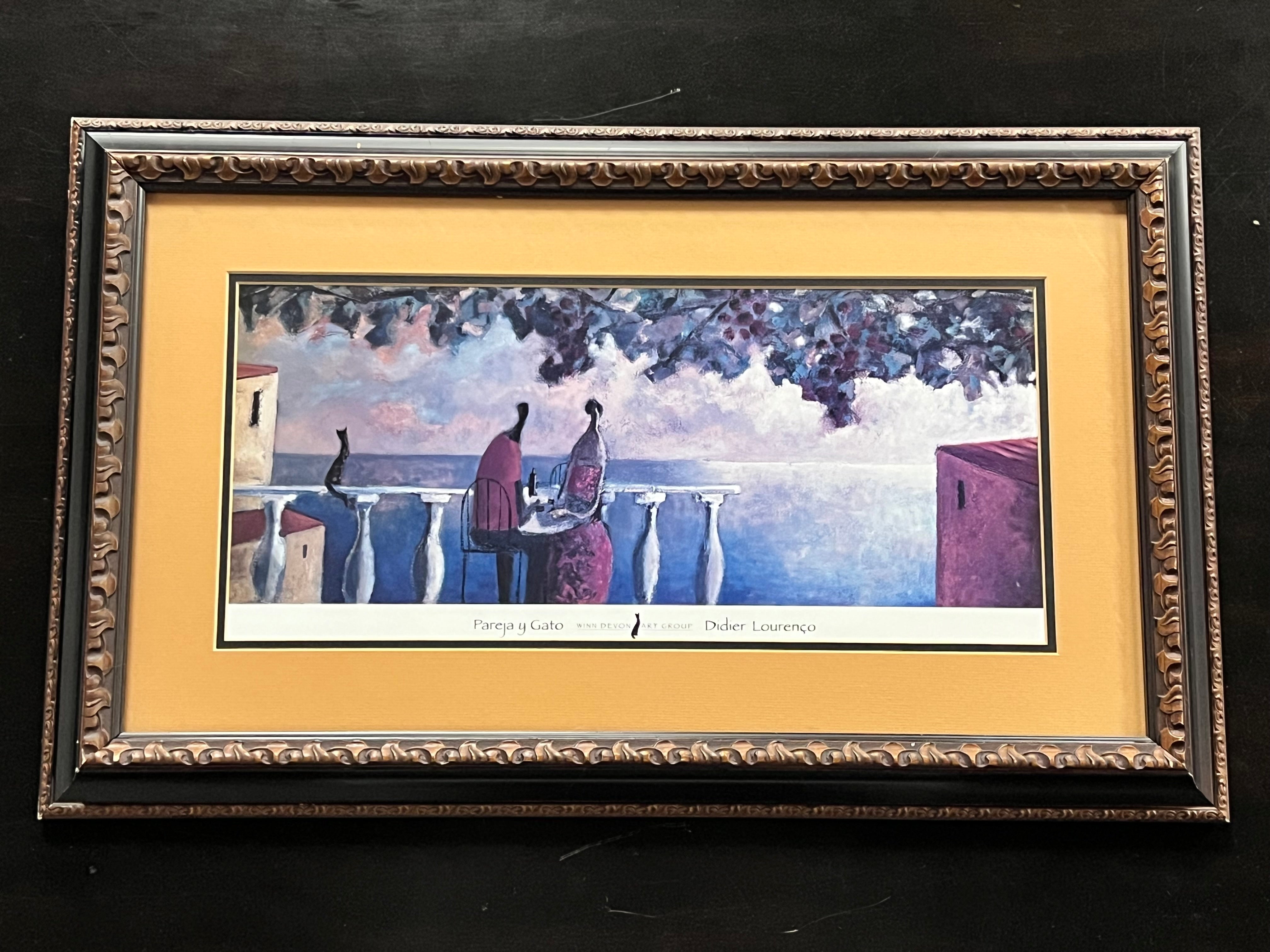 Didier Lourenço “Pareja y Gato” – Framed Art Print