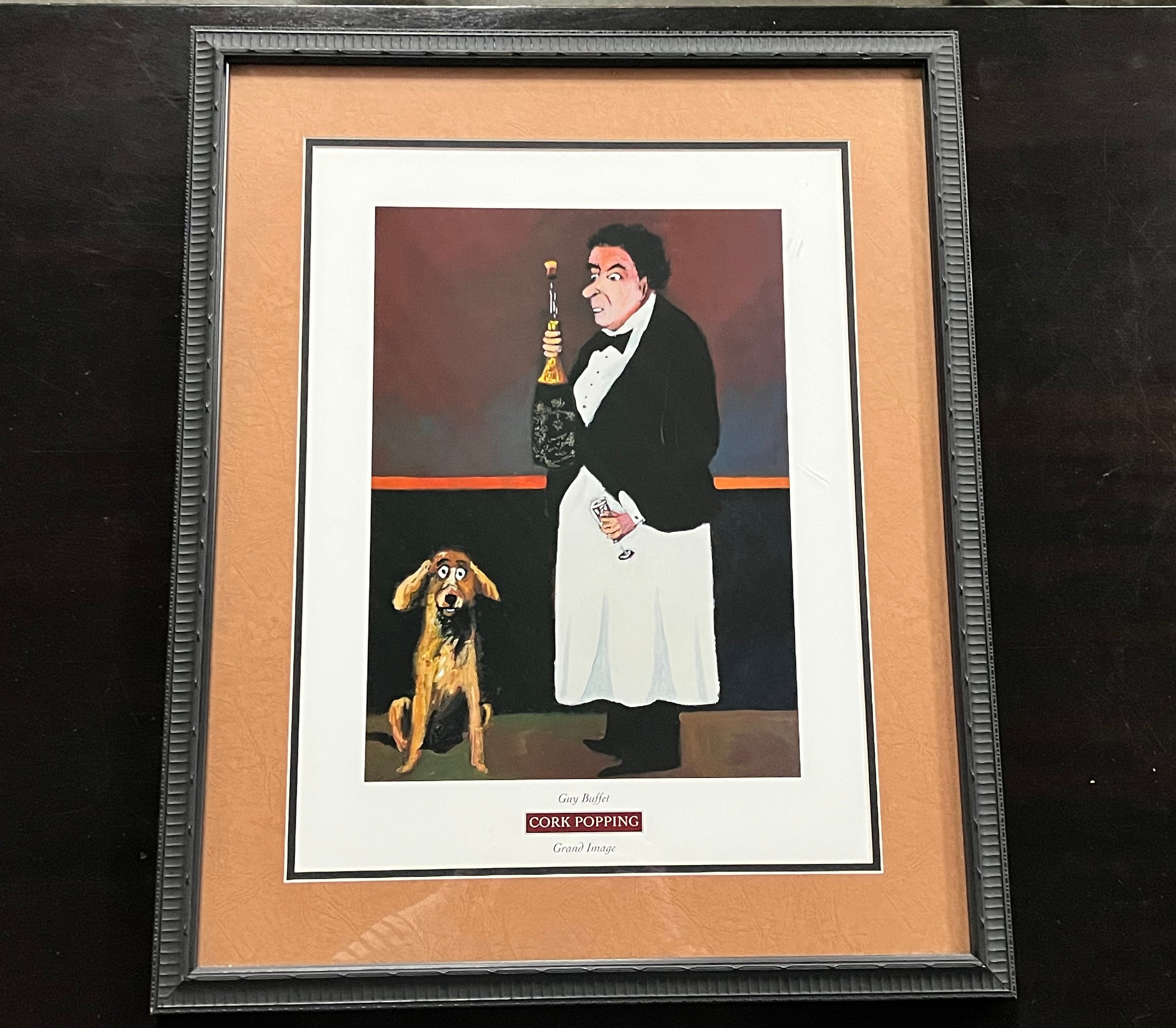Guy Buffet “Cork Popping” – Framed Art Print