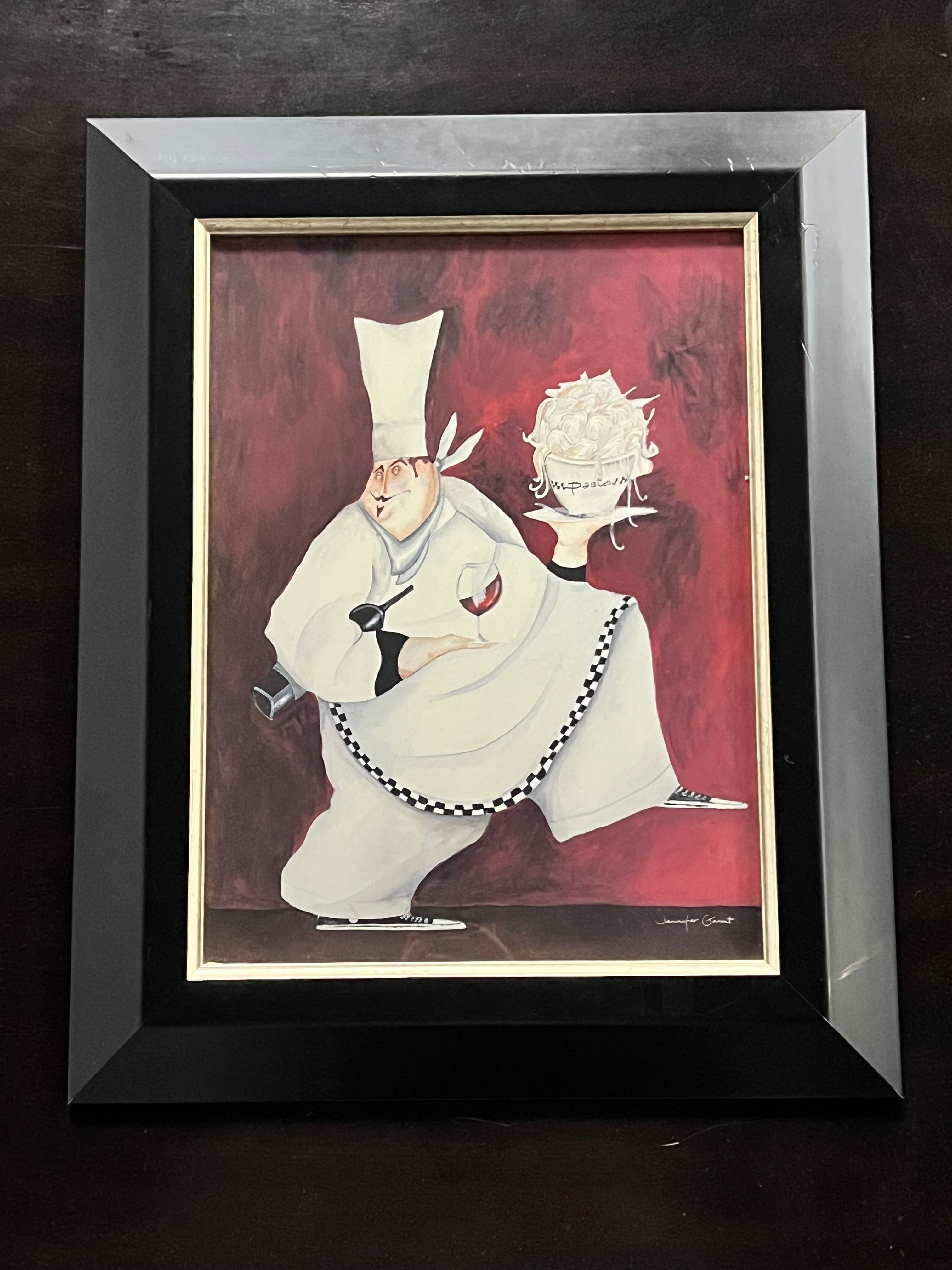 Jennifer Garant – “Crimson Chef II” (Framed Art Print)