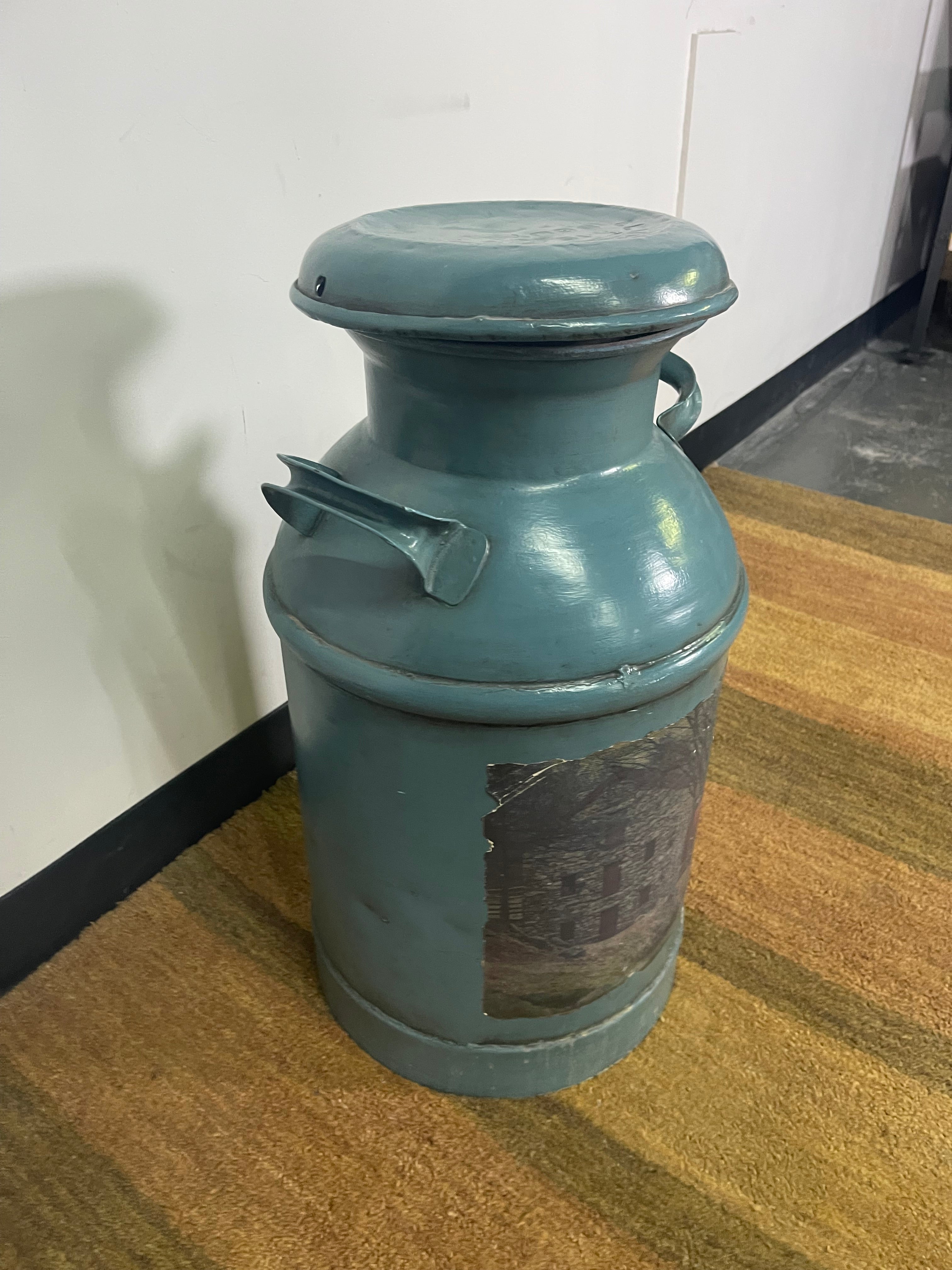 Rustic Painted Milk Can