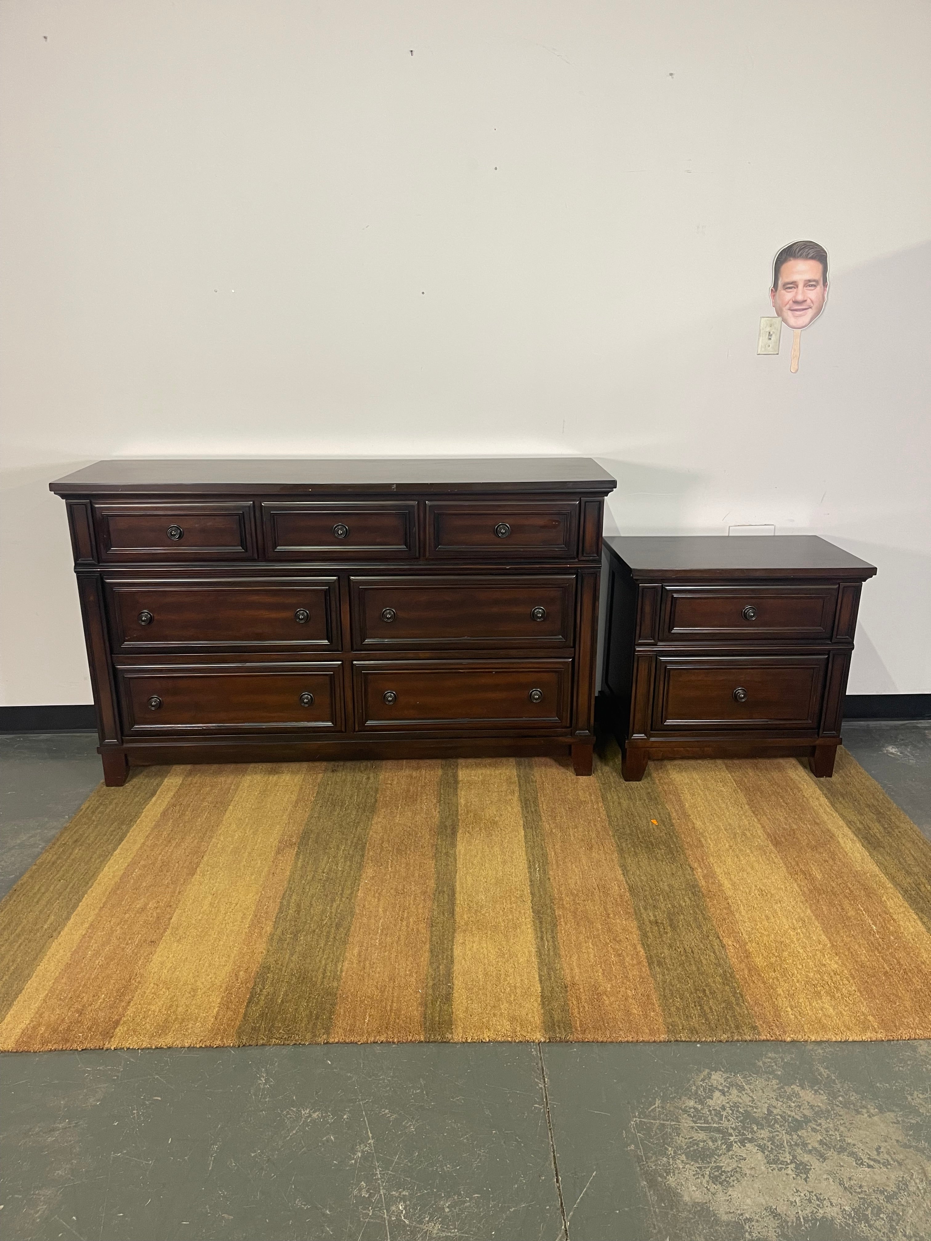 Espresso Wood Dresser & Nightstand Set