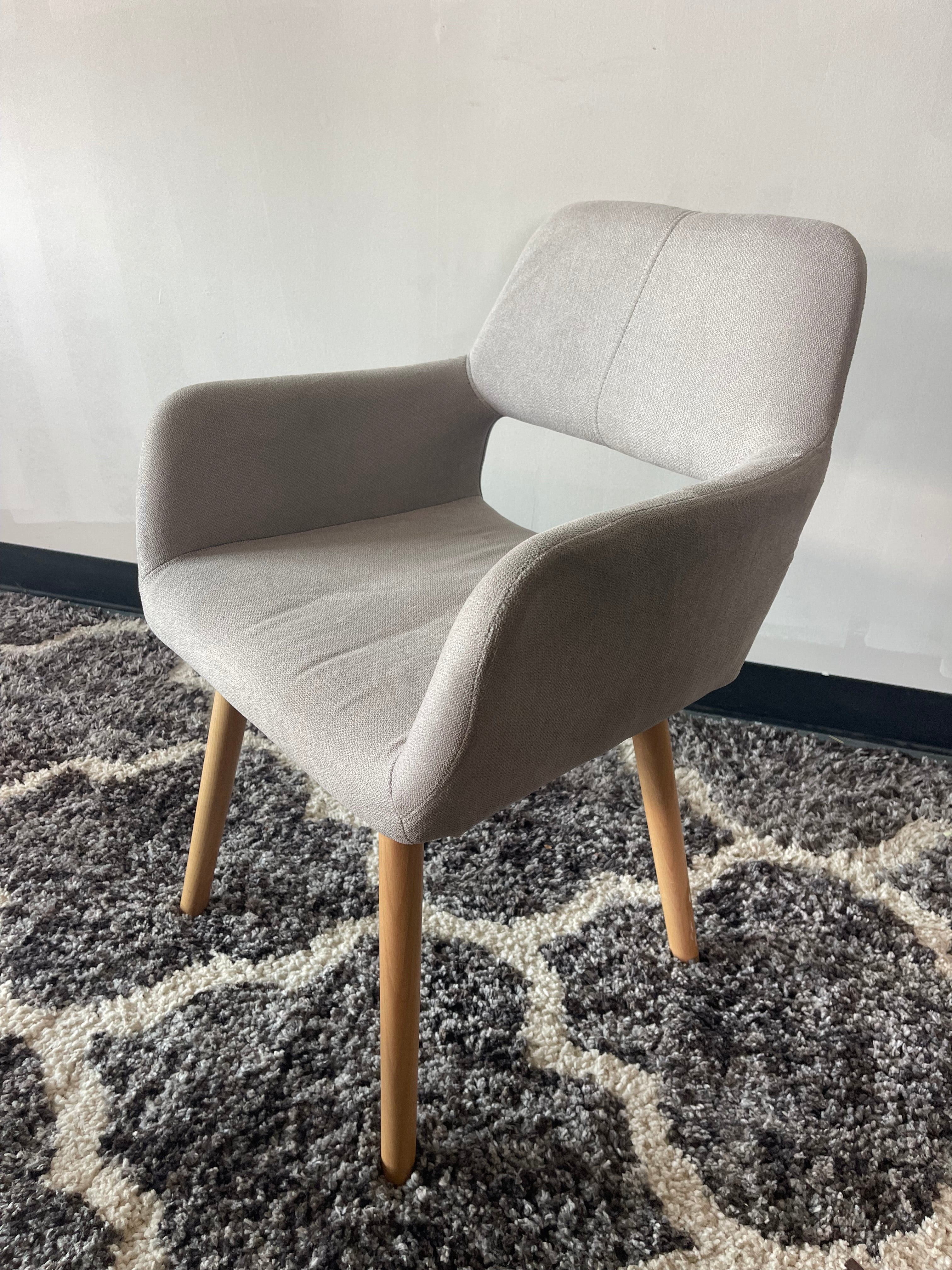 Modern Grey Accent Chairs (Pair)