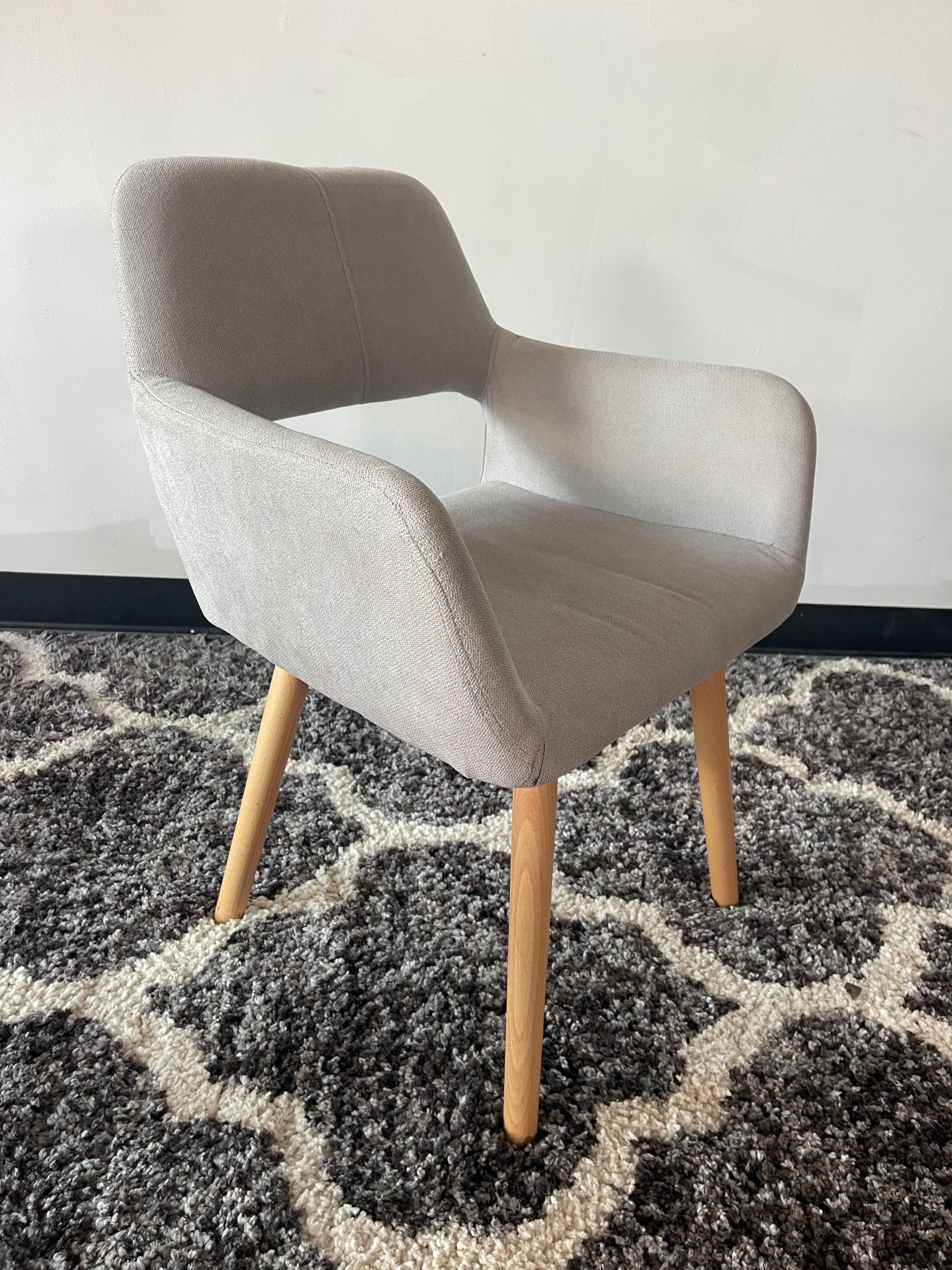 Modern Grey Accent Chairs (Pair)