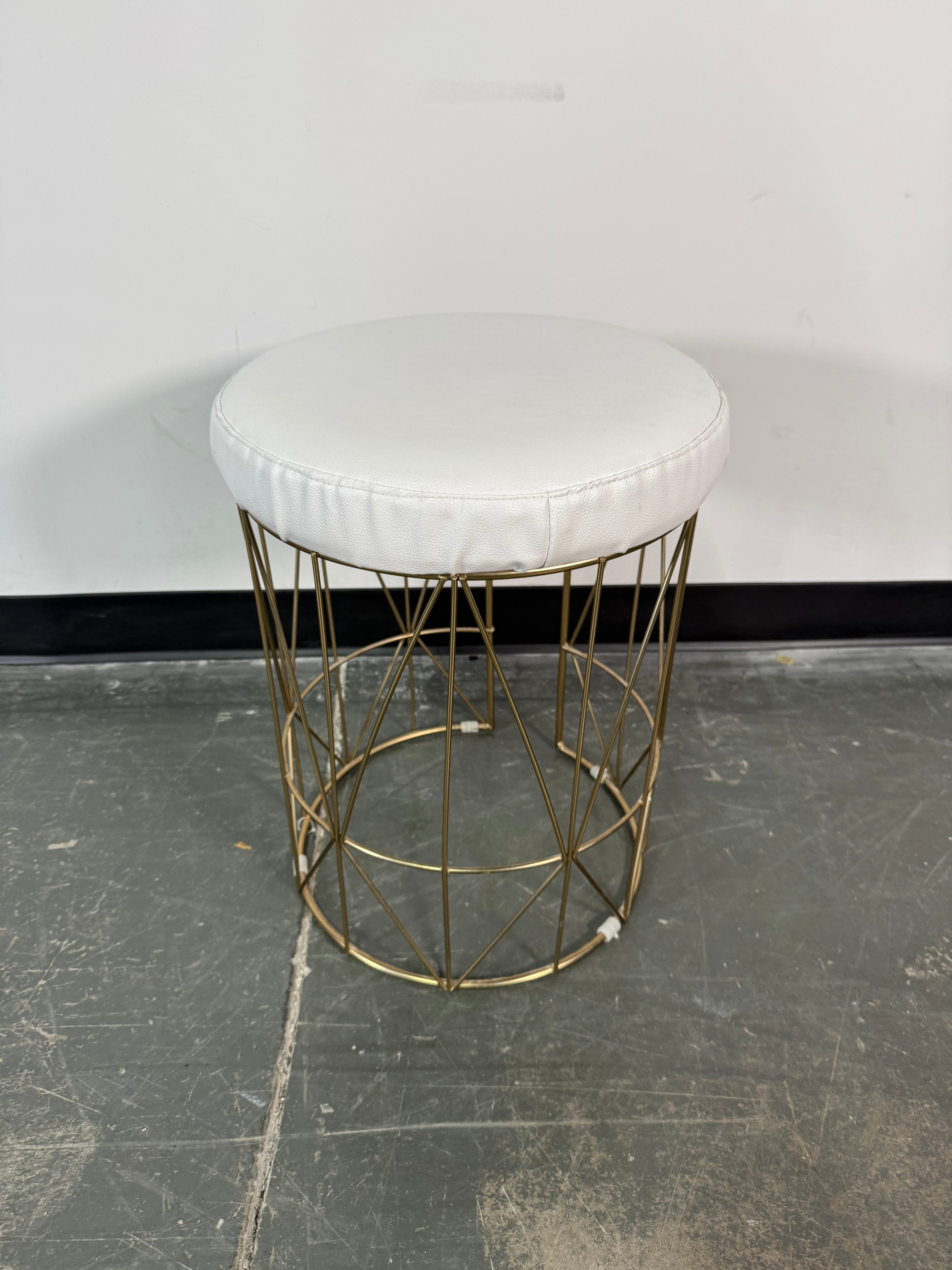 Elegant Gold Base Vanity Stool