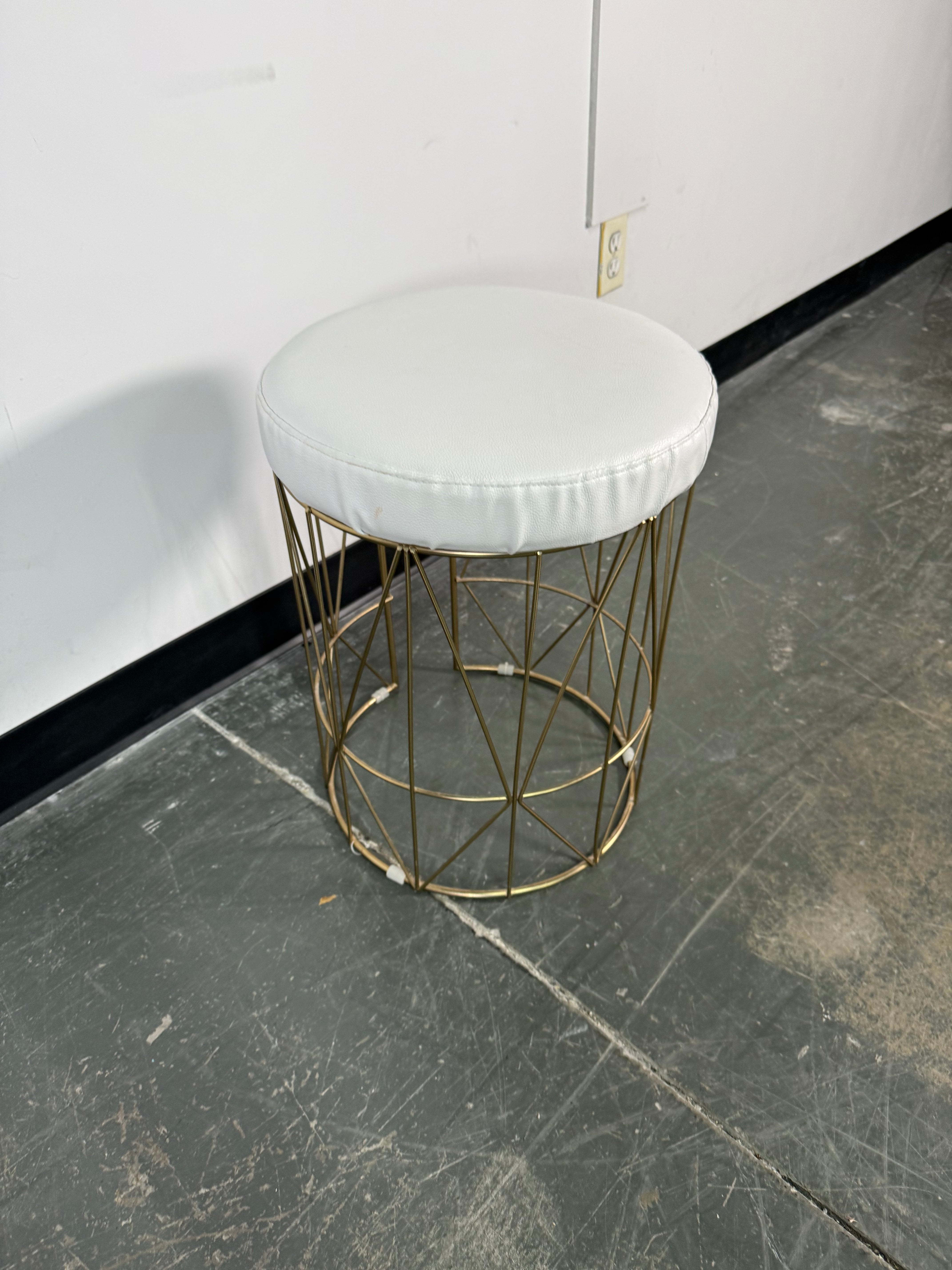 Elegant Gold Base Vanity Stool