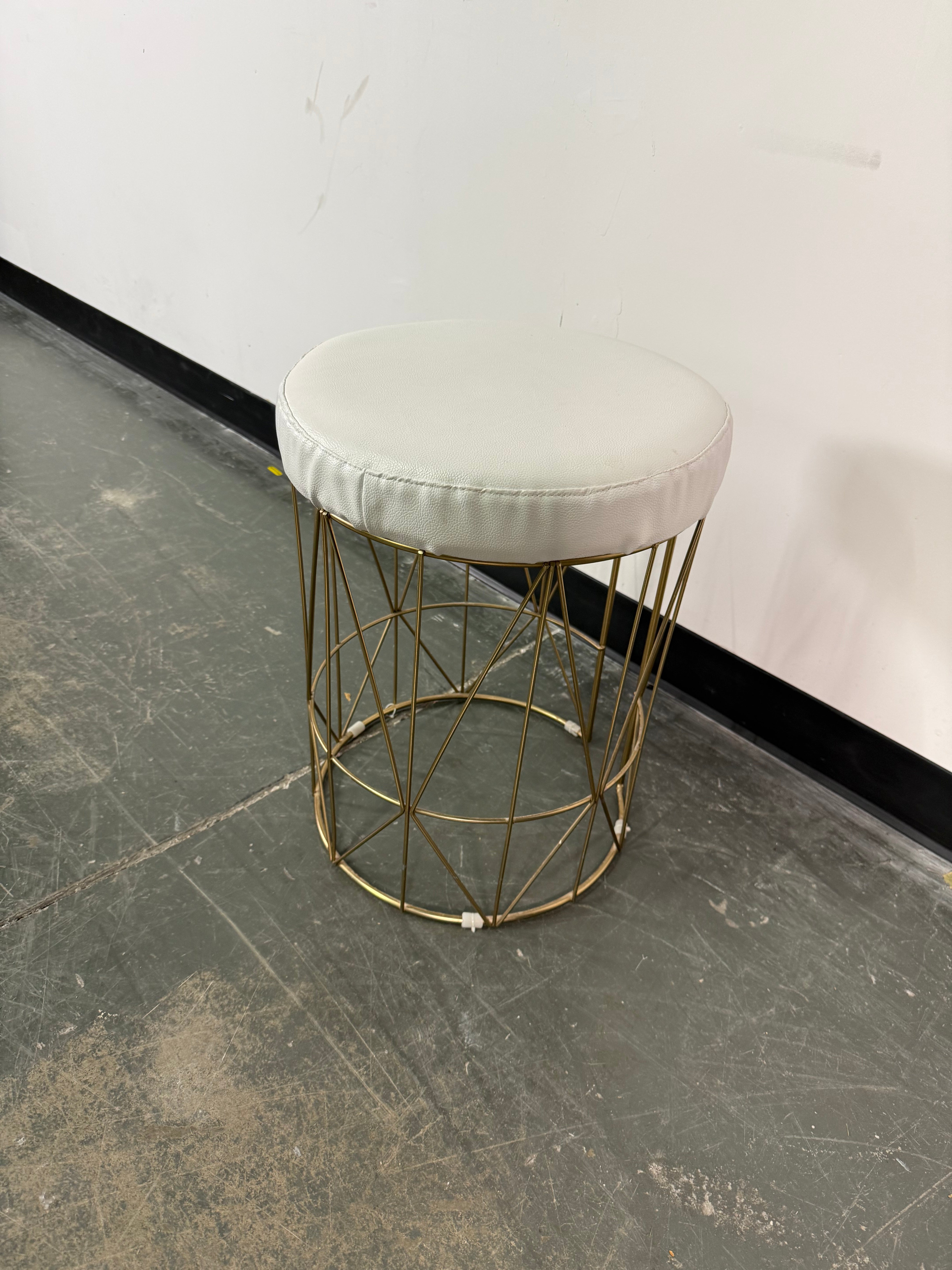 Elegant Gold Base Vanity Stool