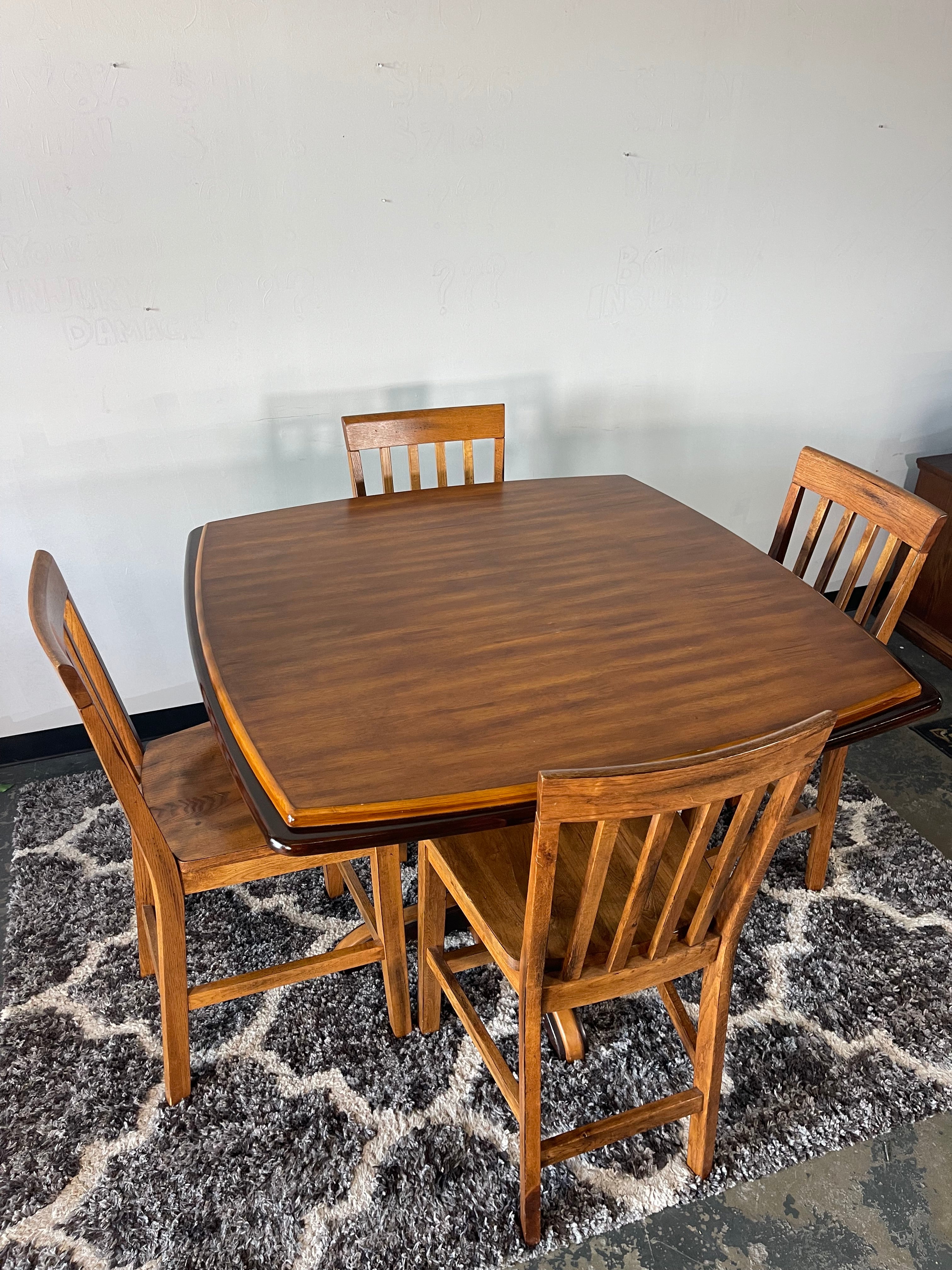Warm Wood Pub-Height Dining Set