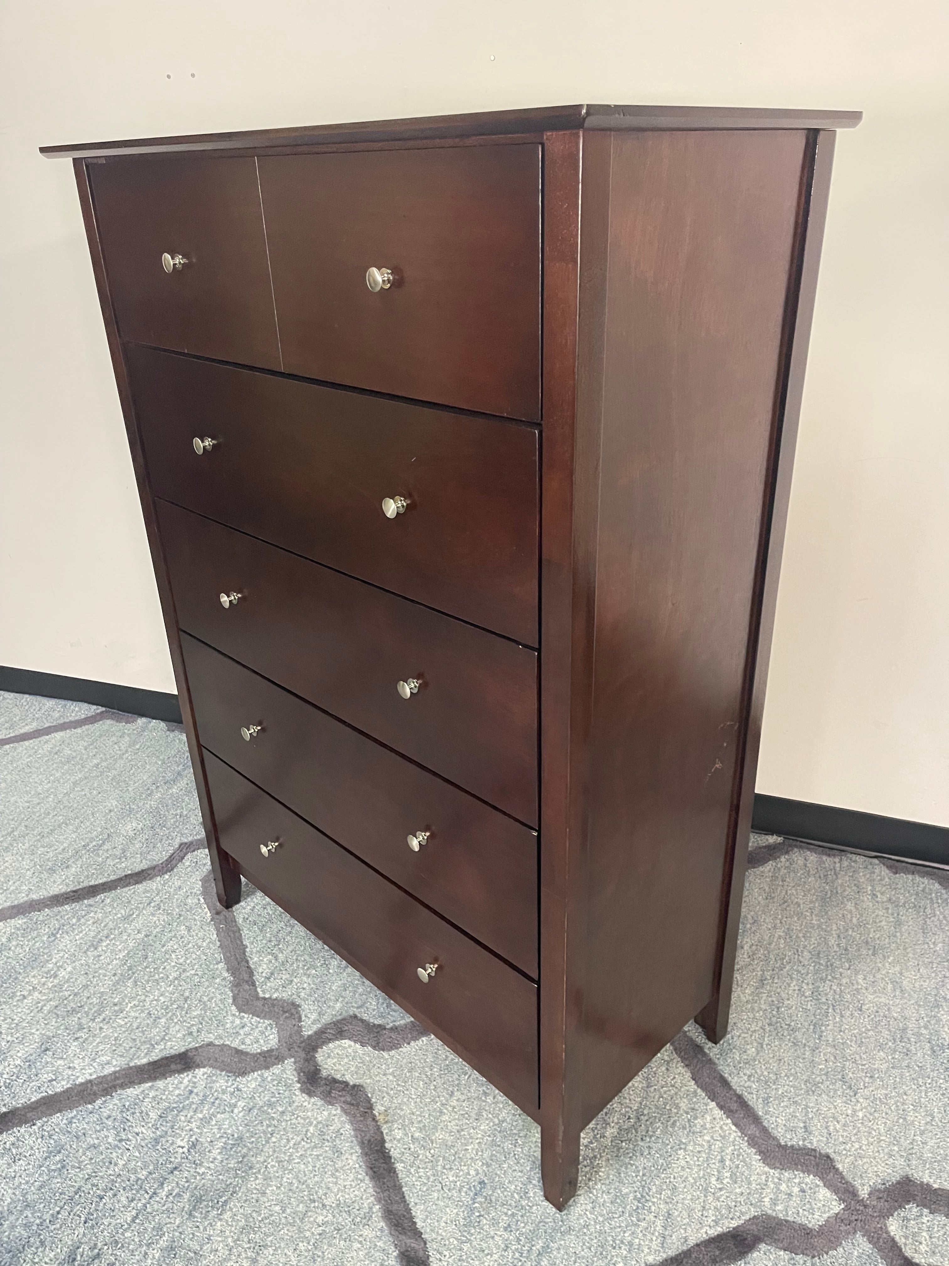 Espresso Wood Chest of Drawers