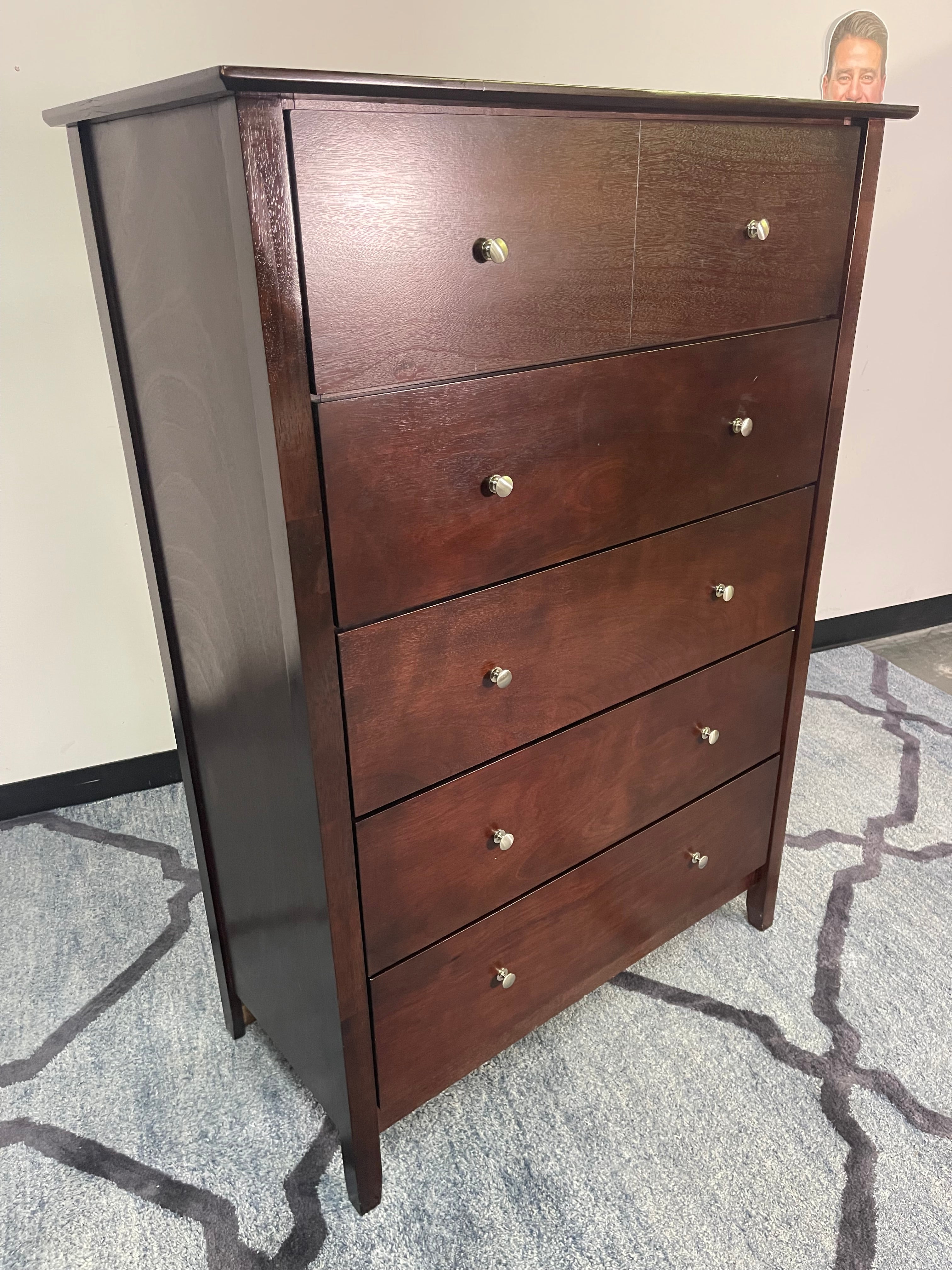 Espresso Wood Chest of Drawers