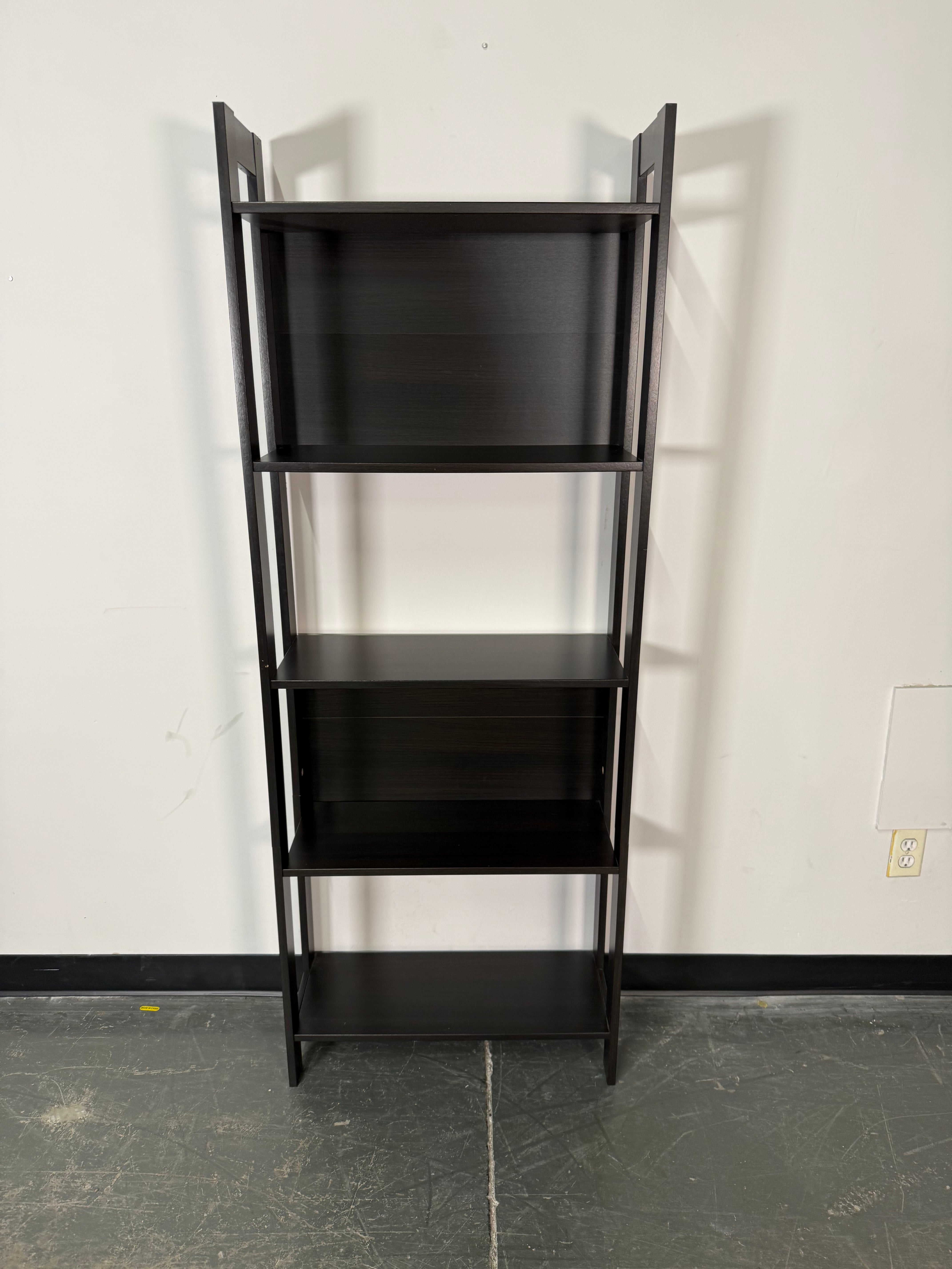Sleek Espresso 4-Tier Bookshelf