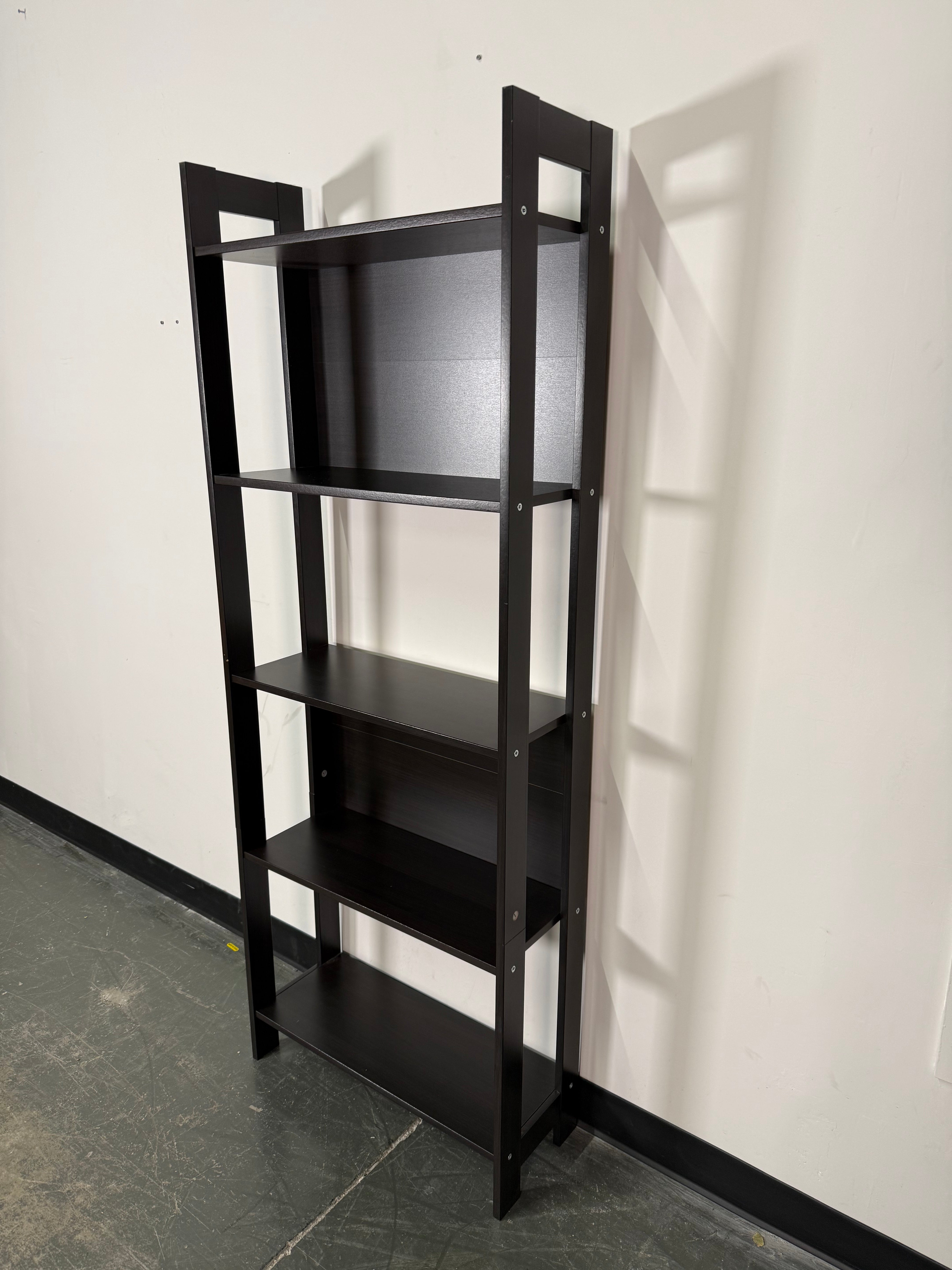 Sleek Espresso 4-Tier Bookshelf
