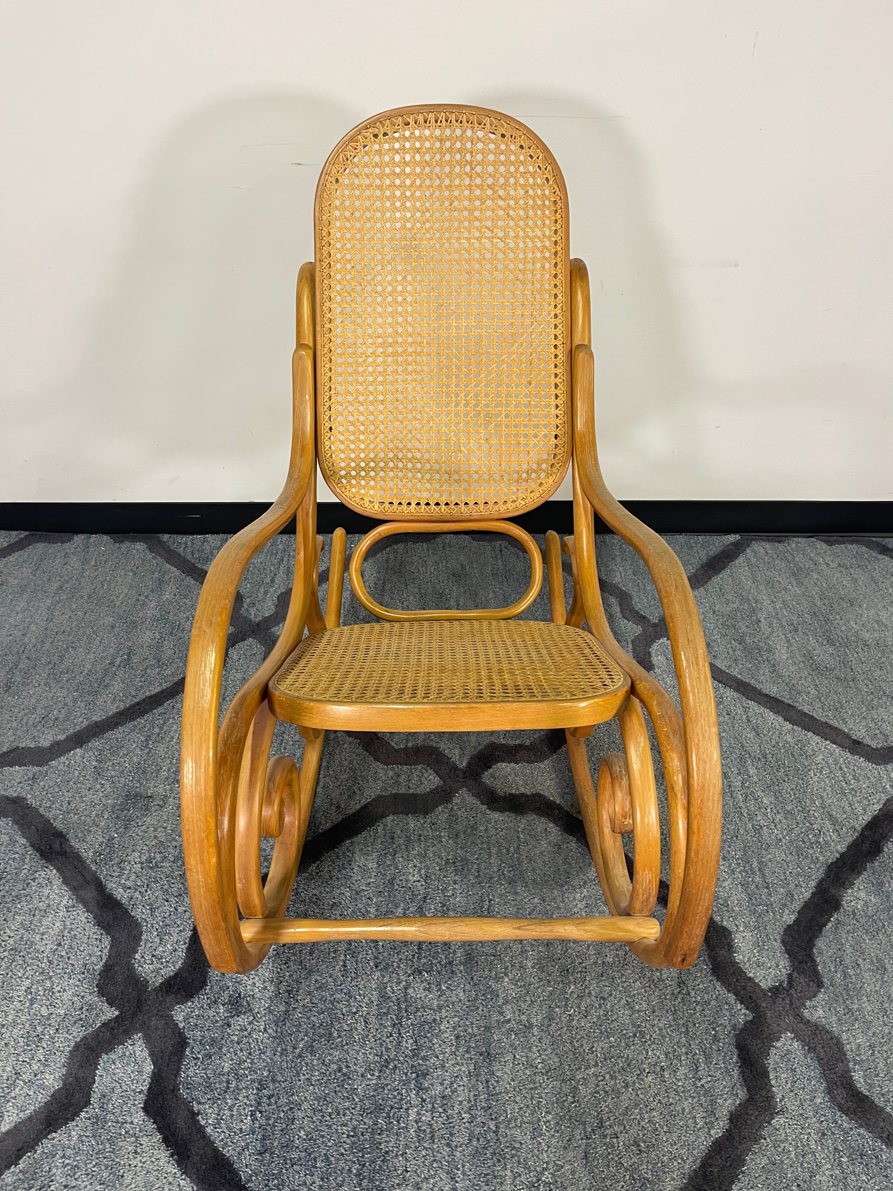 Bentwood Cane Rocking Chair