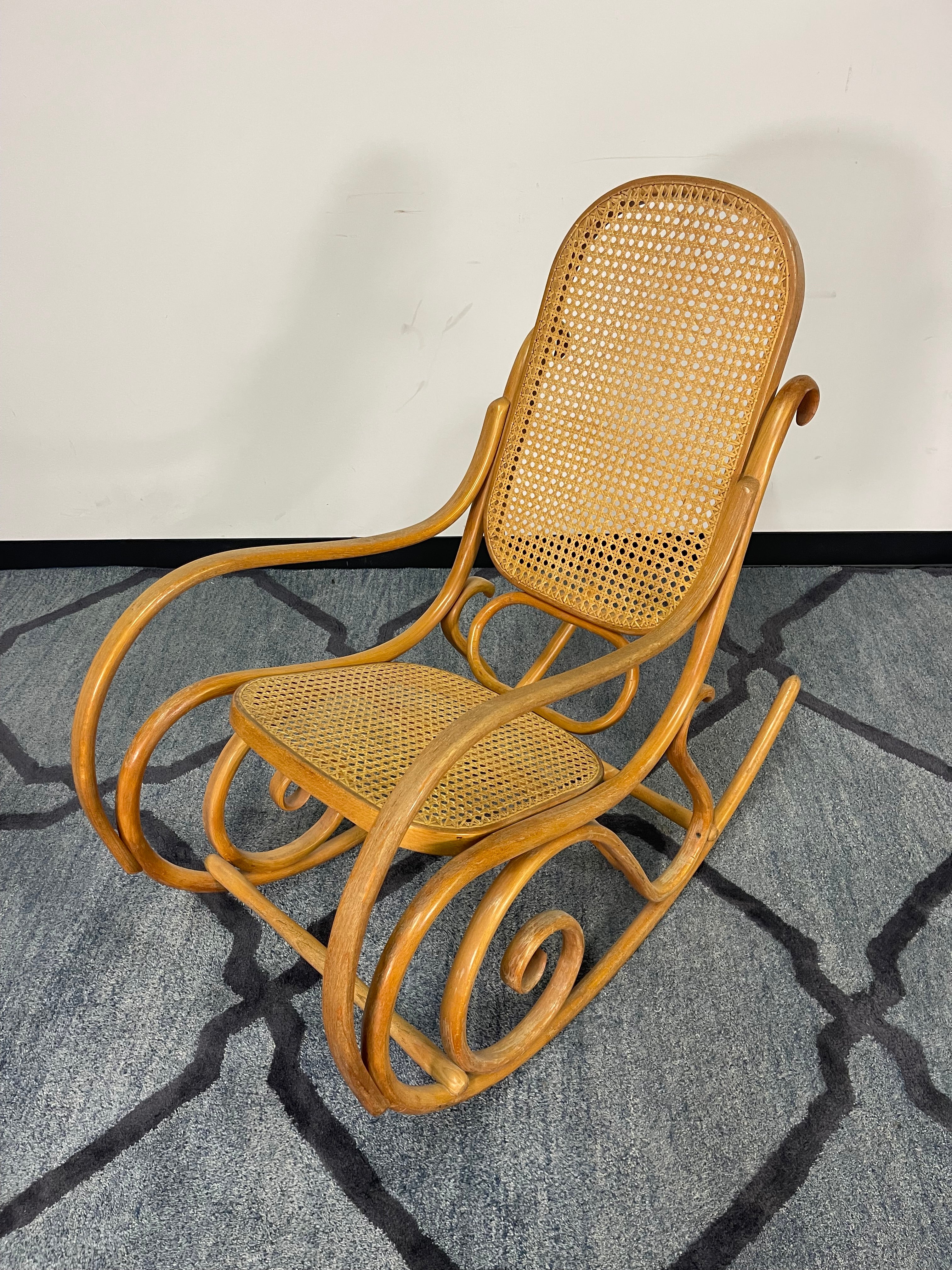 Bentwood Cane Rocking Chair
