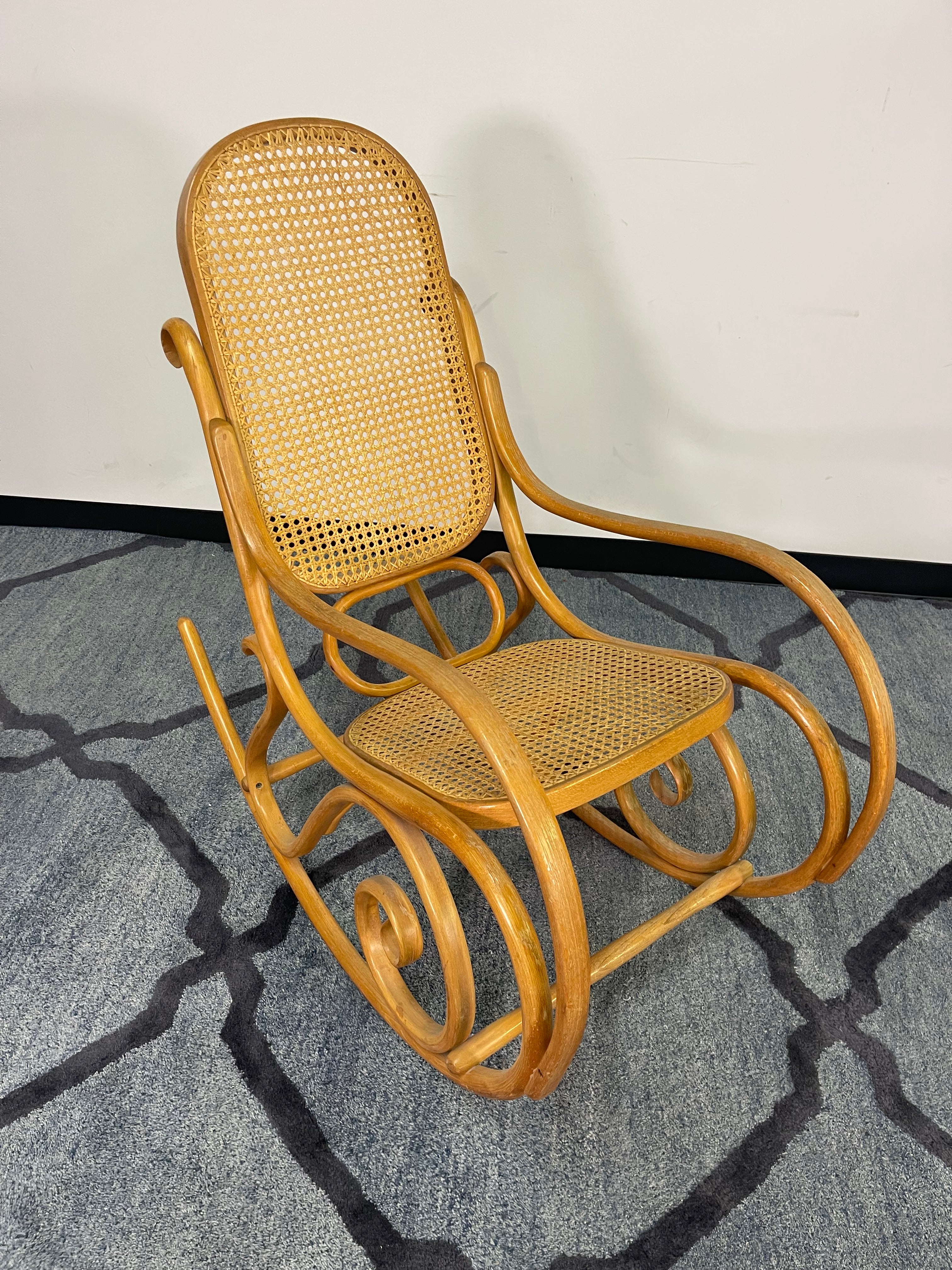 Bentwood Cane Rocking Chair
