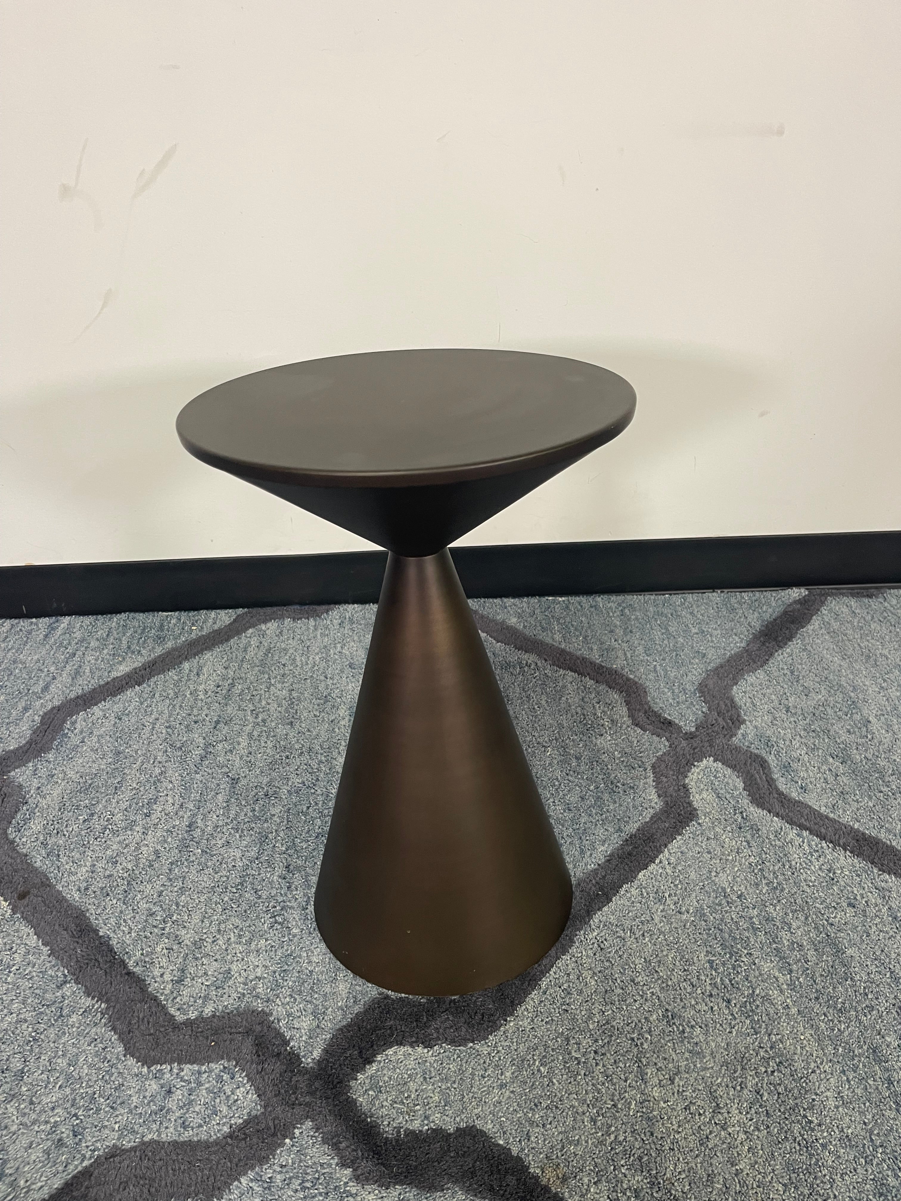 Modern Bronze Cone Accent Table