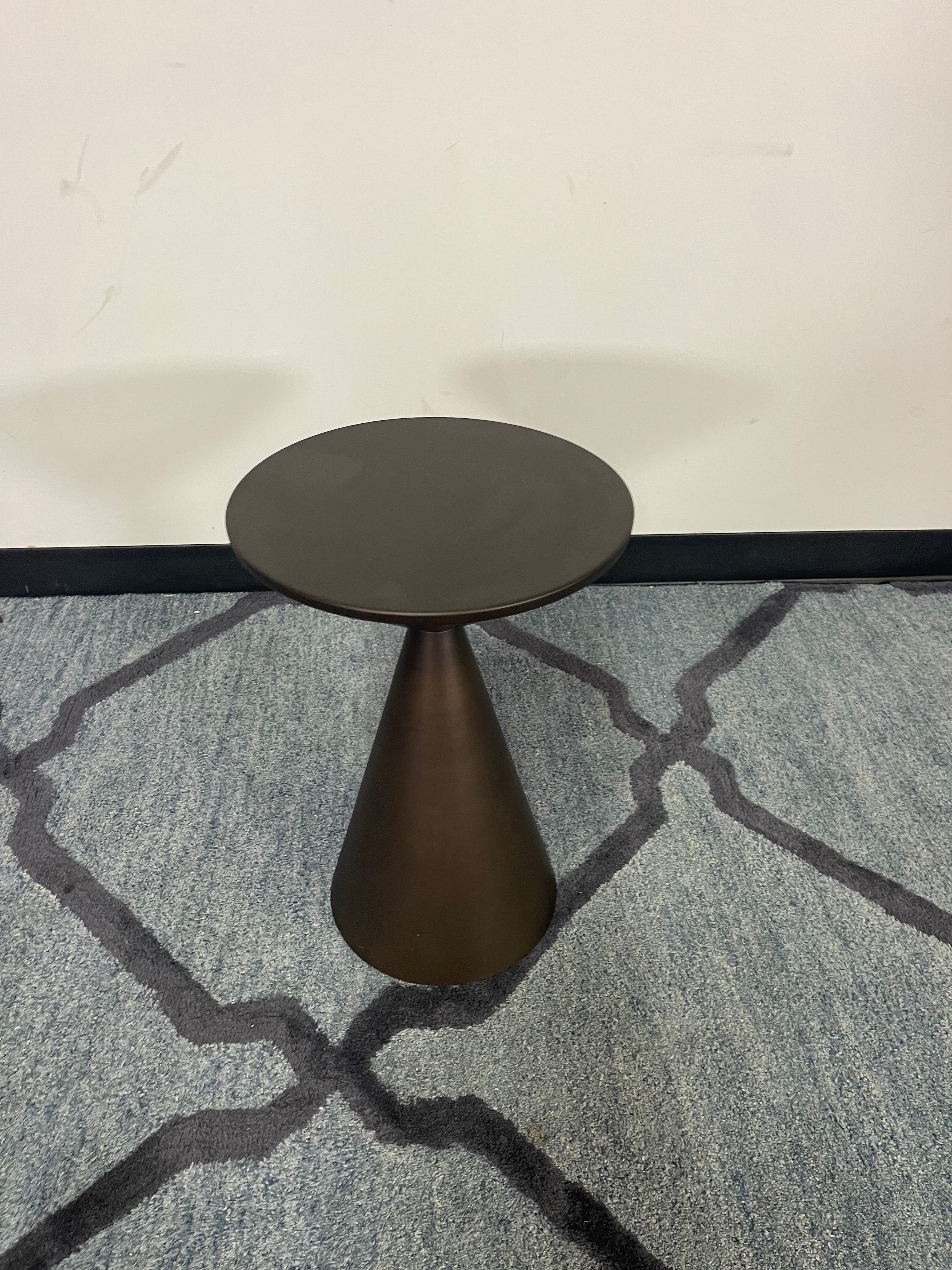 Modern Bronze Cone Accent Table