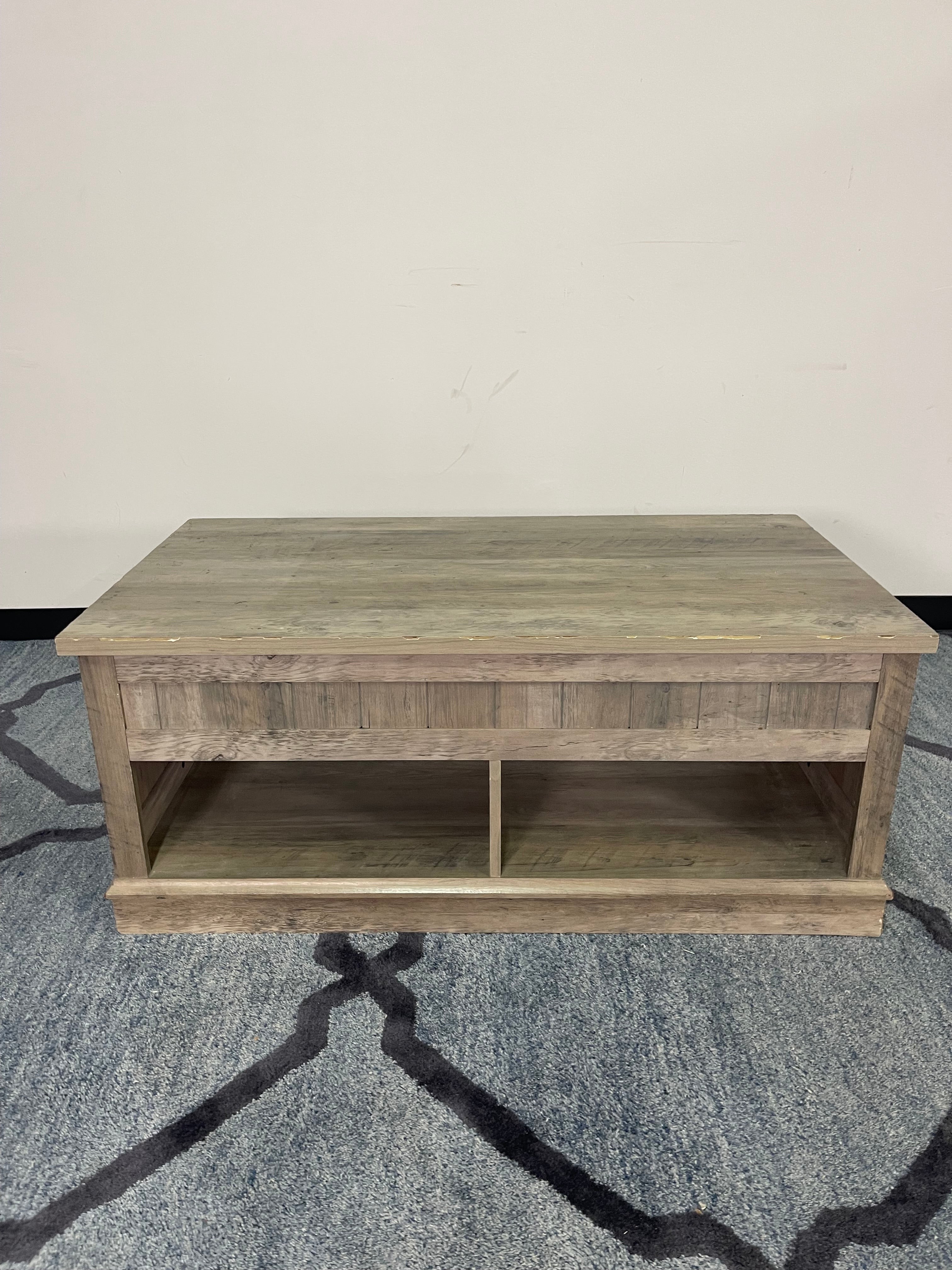 Rustic Lift-Top Coffee Table with Storage