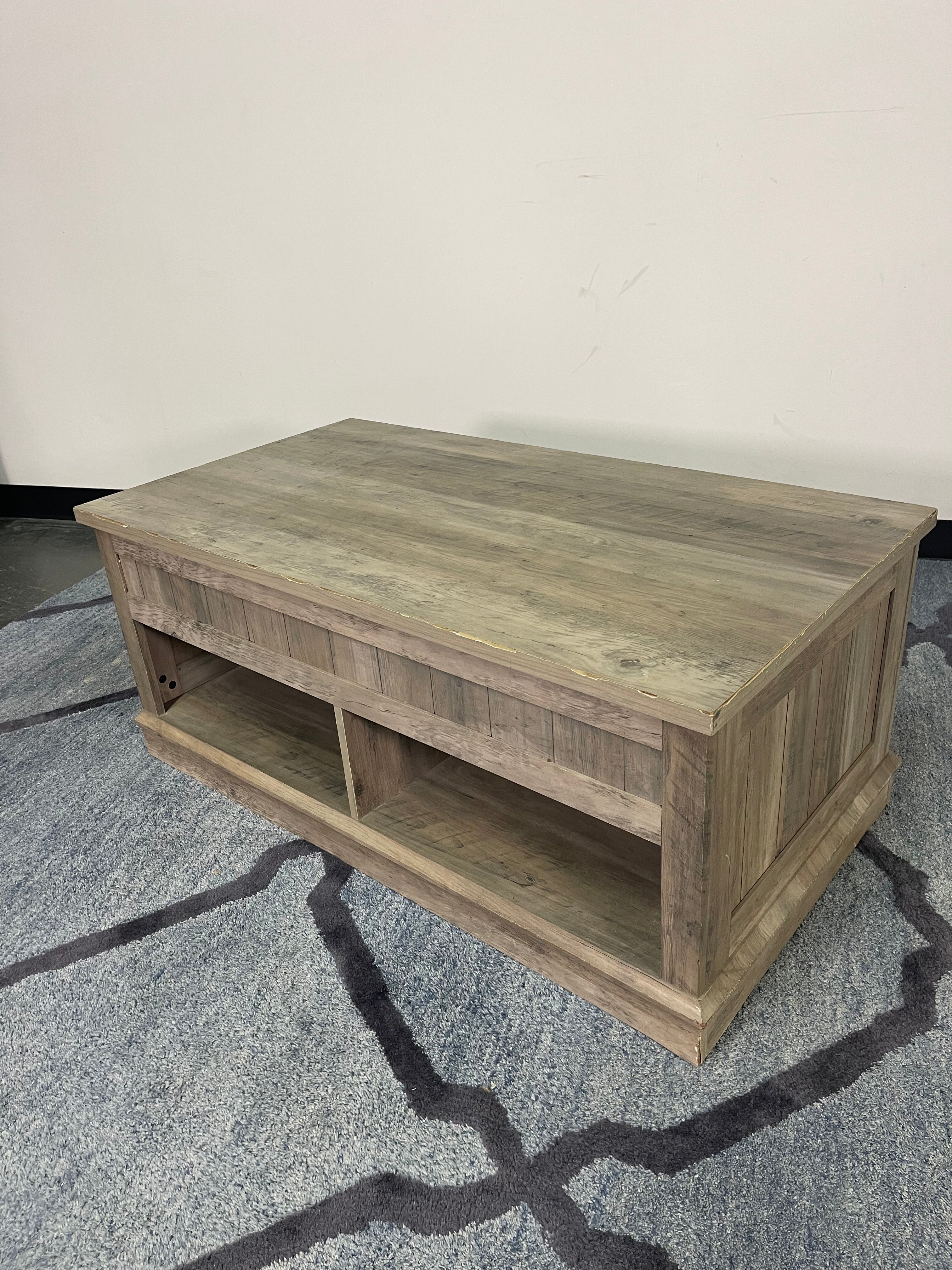 Rustic Lift-Top Coffee Table with Storage