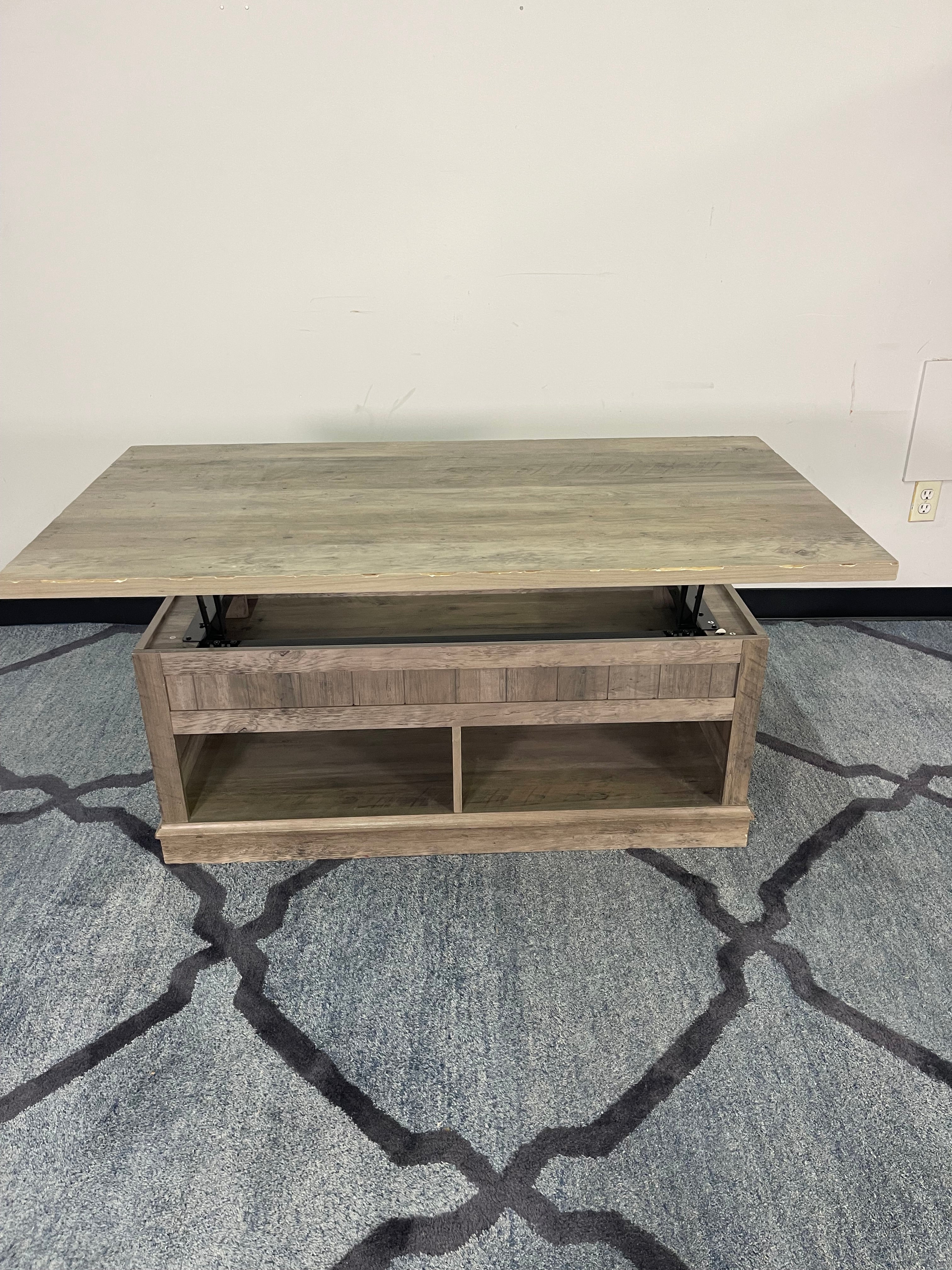 Rustic Lift-Top Coffee Table with Storage
