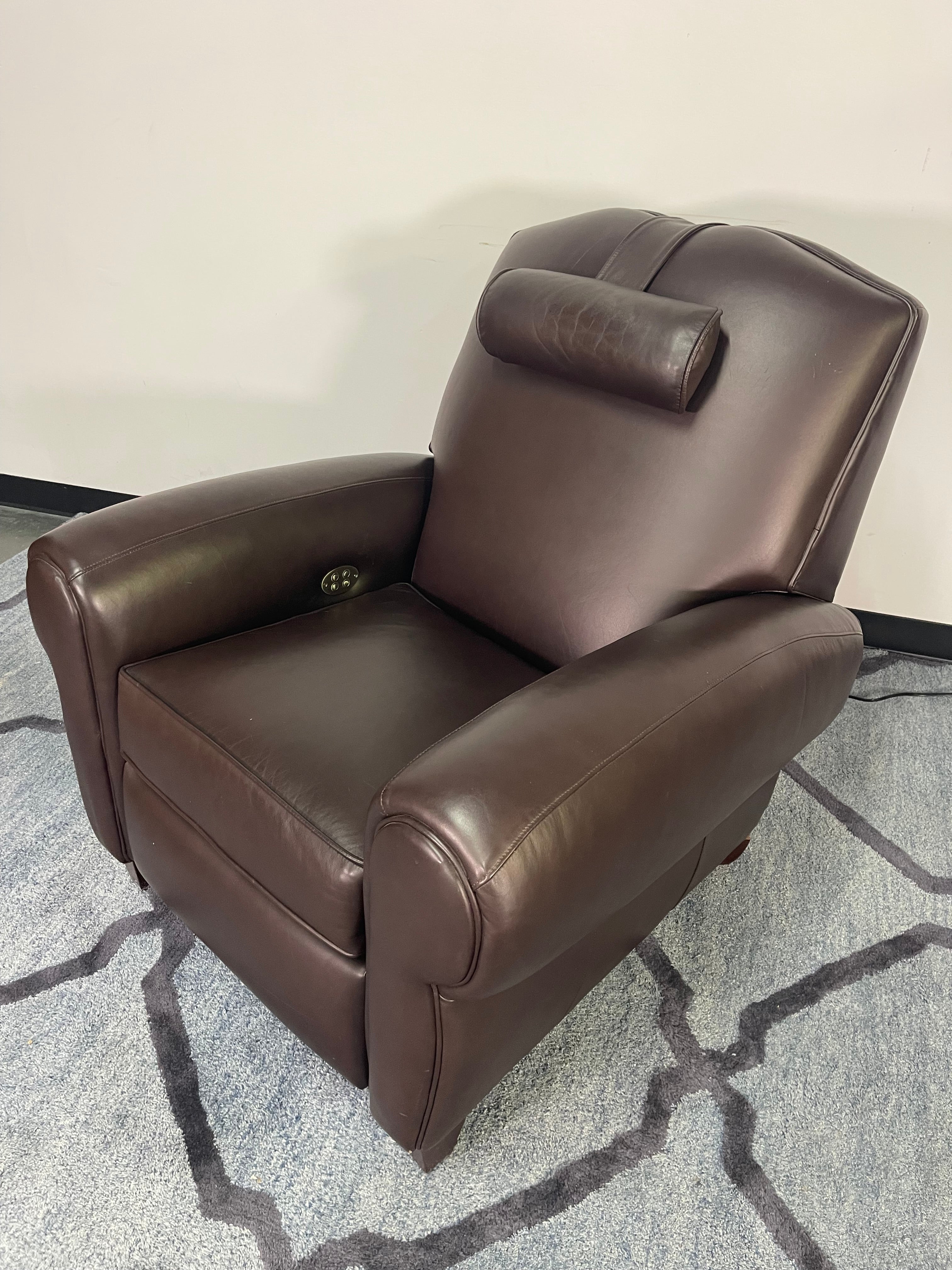 Espresso Leather Power Recliner