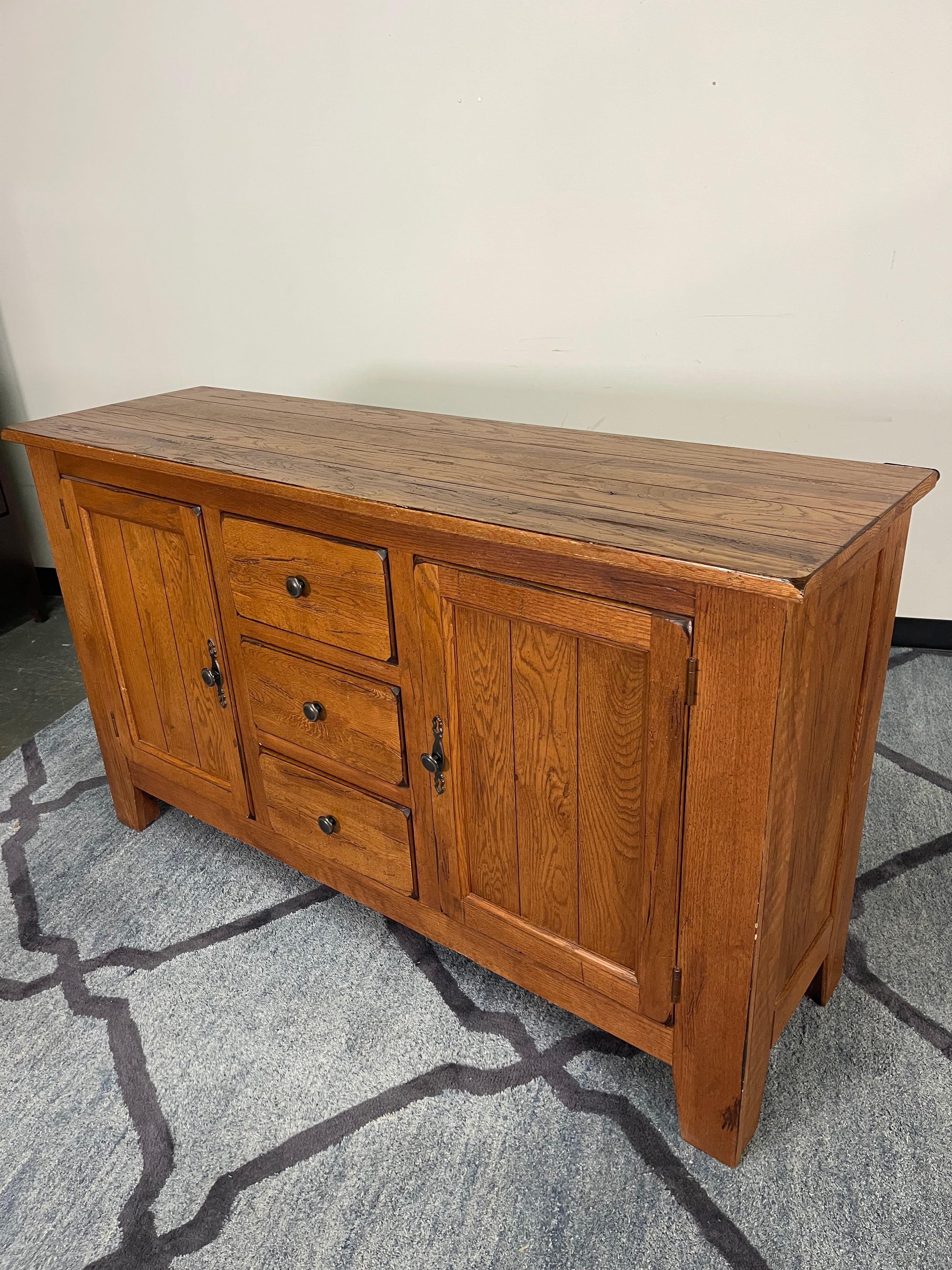 Rustic Solid Oak Sideboard