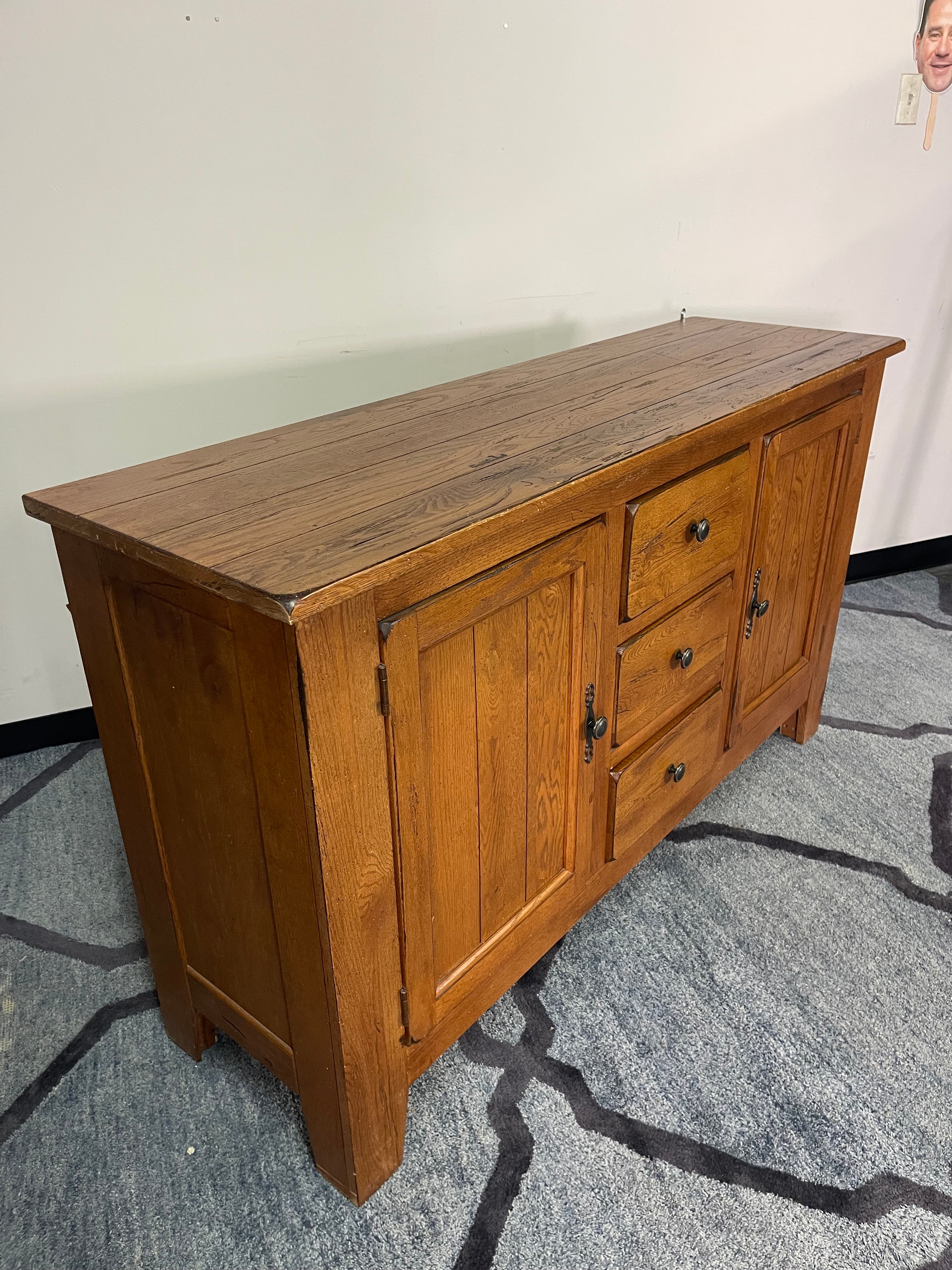 Rustic Solid Oak Sideboard