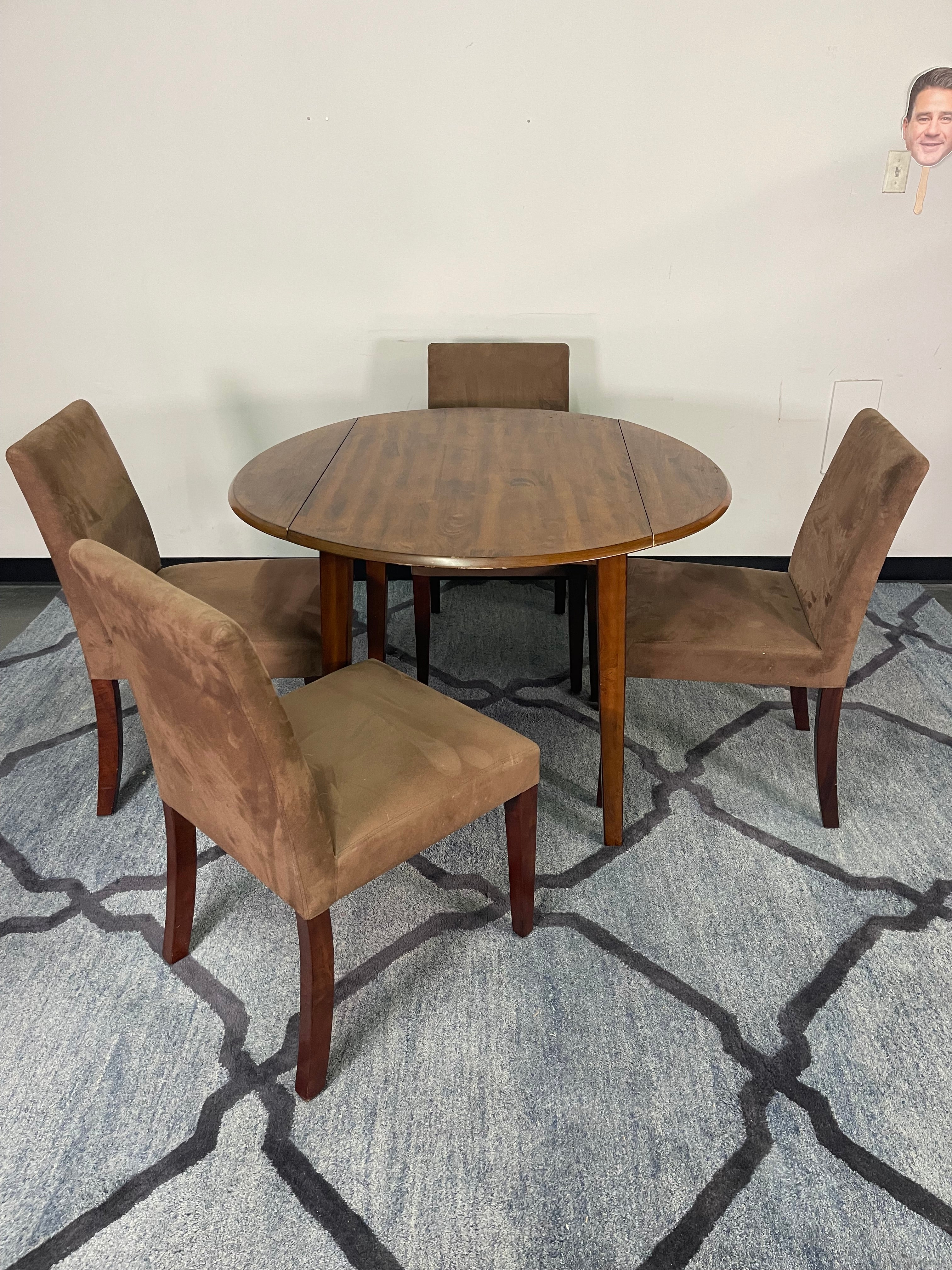 Drop-Leaf Dining Table & Chairs