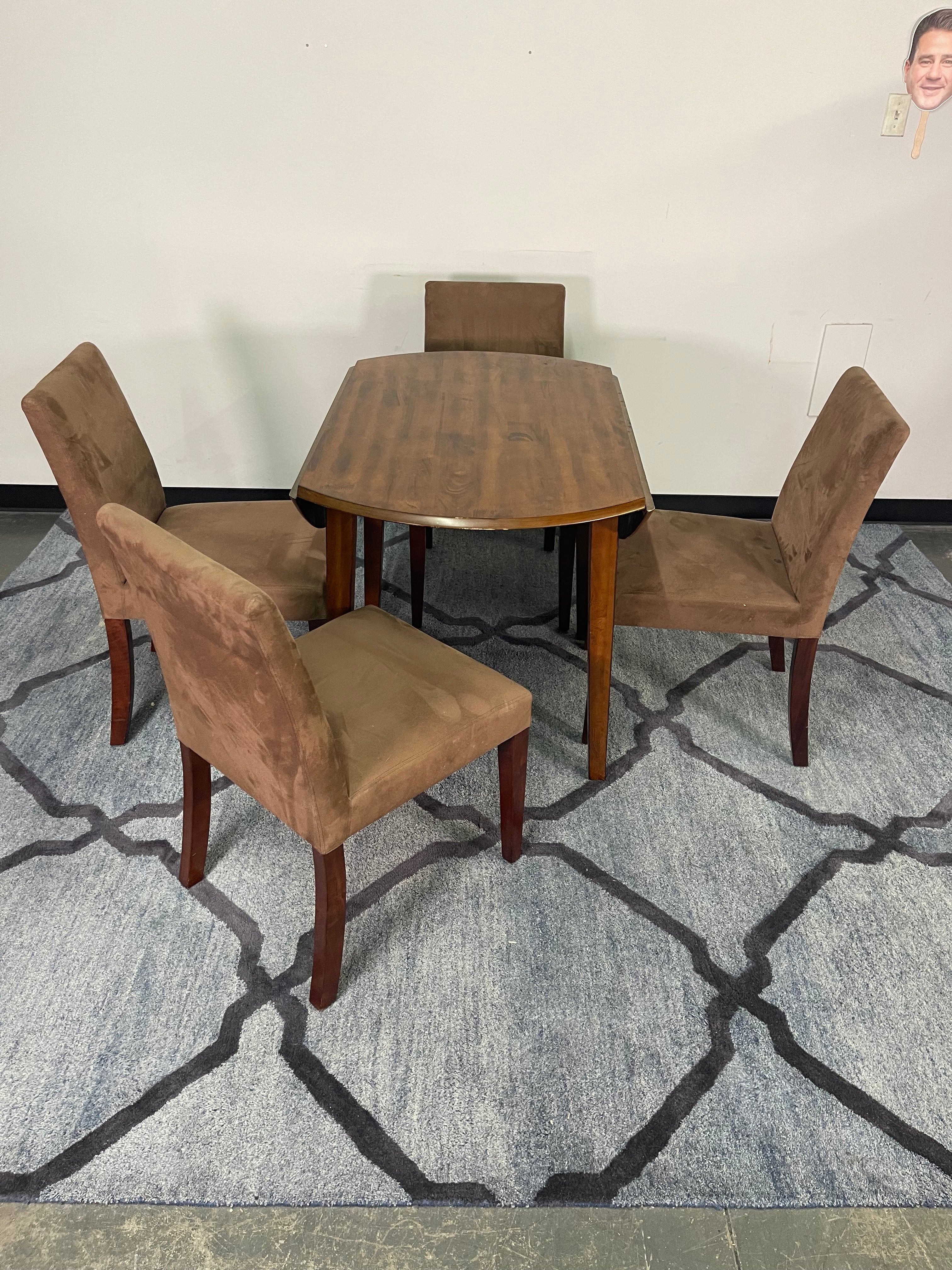 Drop-Leaf Dining Table & Chairs