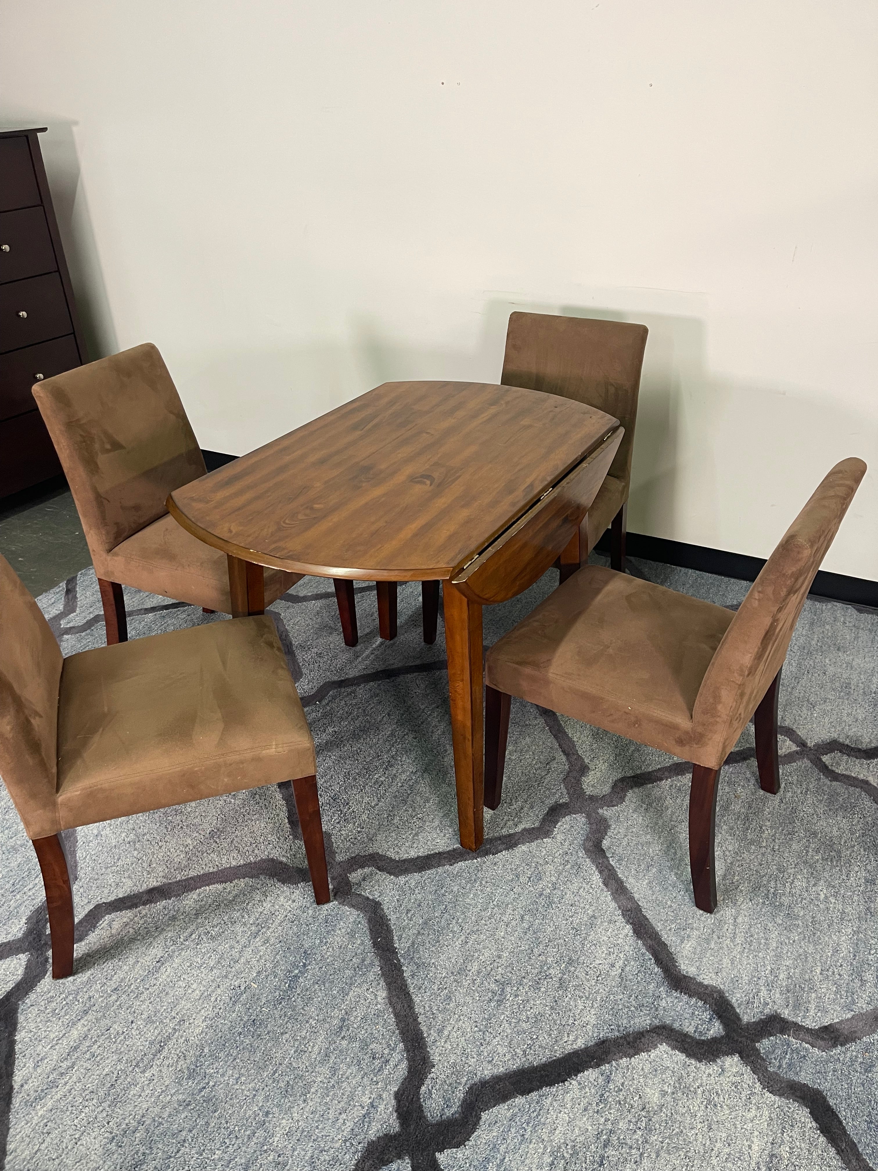 Drop-Leaf Dining Table & Chairs