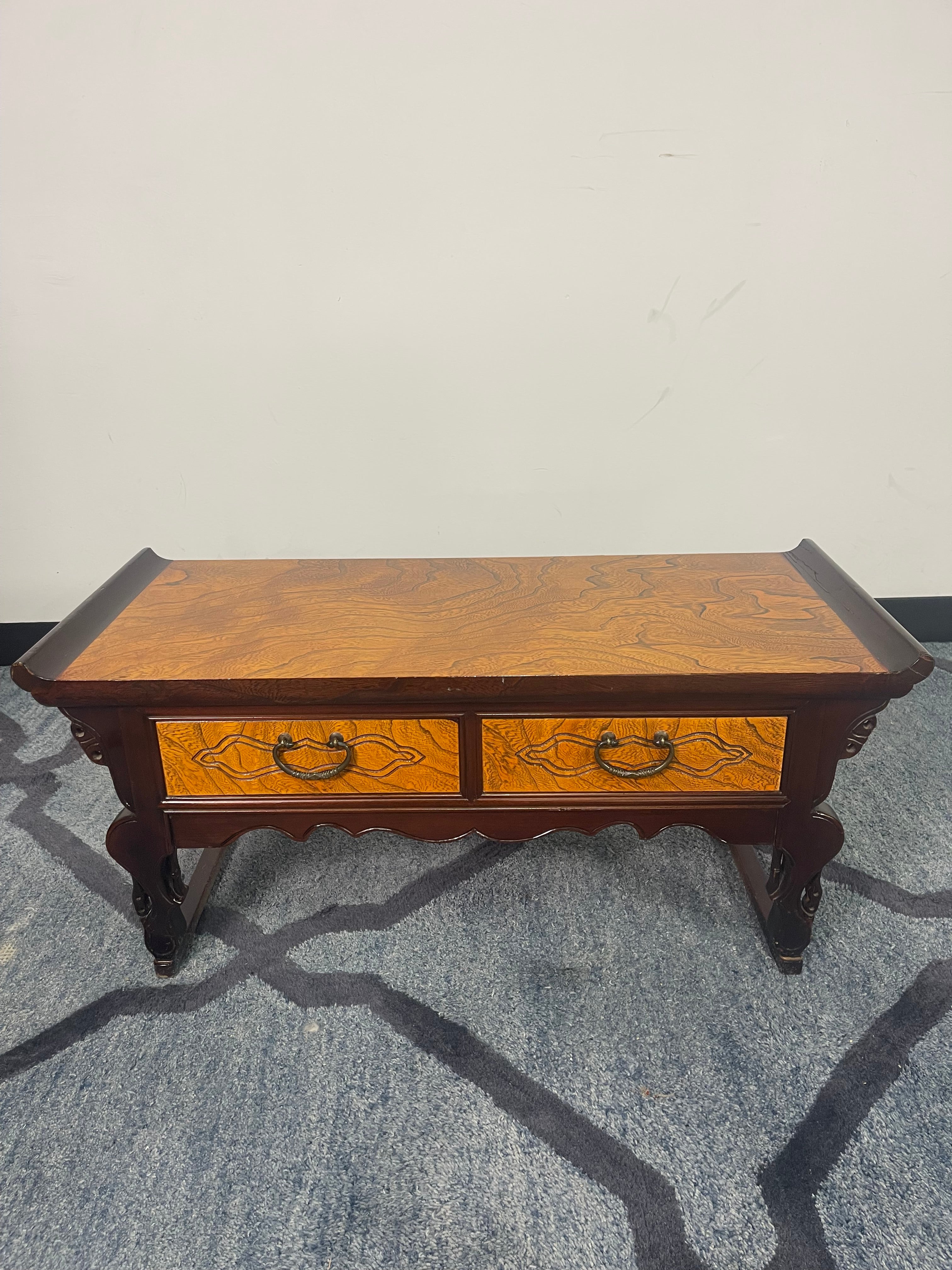 Asian-Style Elm Burl Altar Table