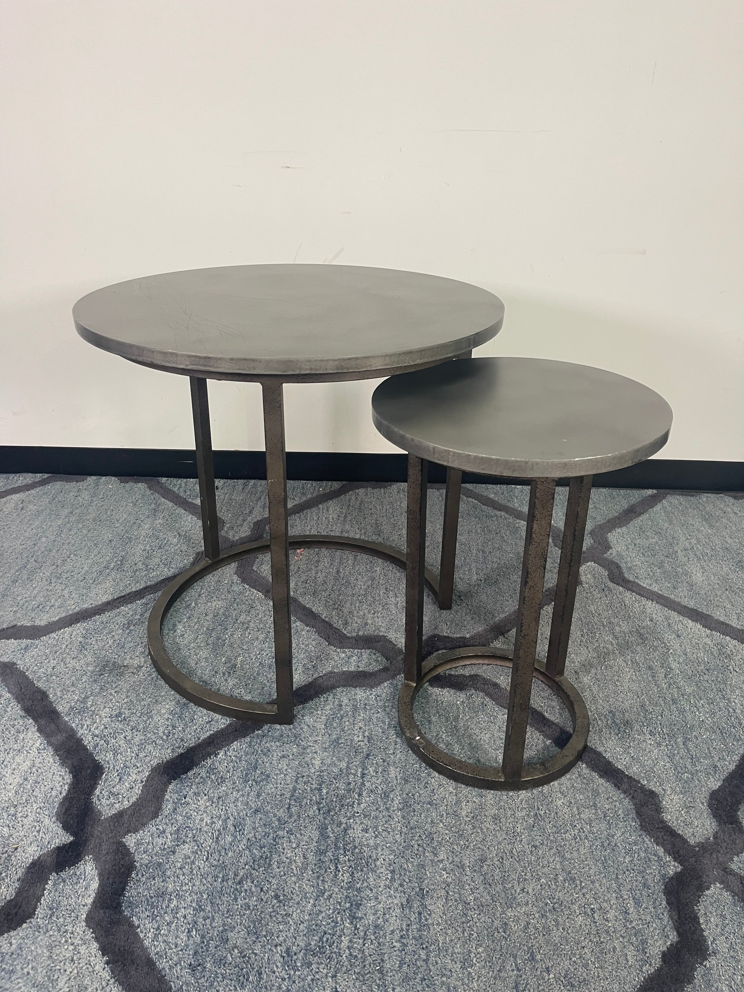Industrial Metal Nesting Side Tables