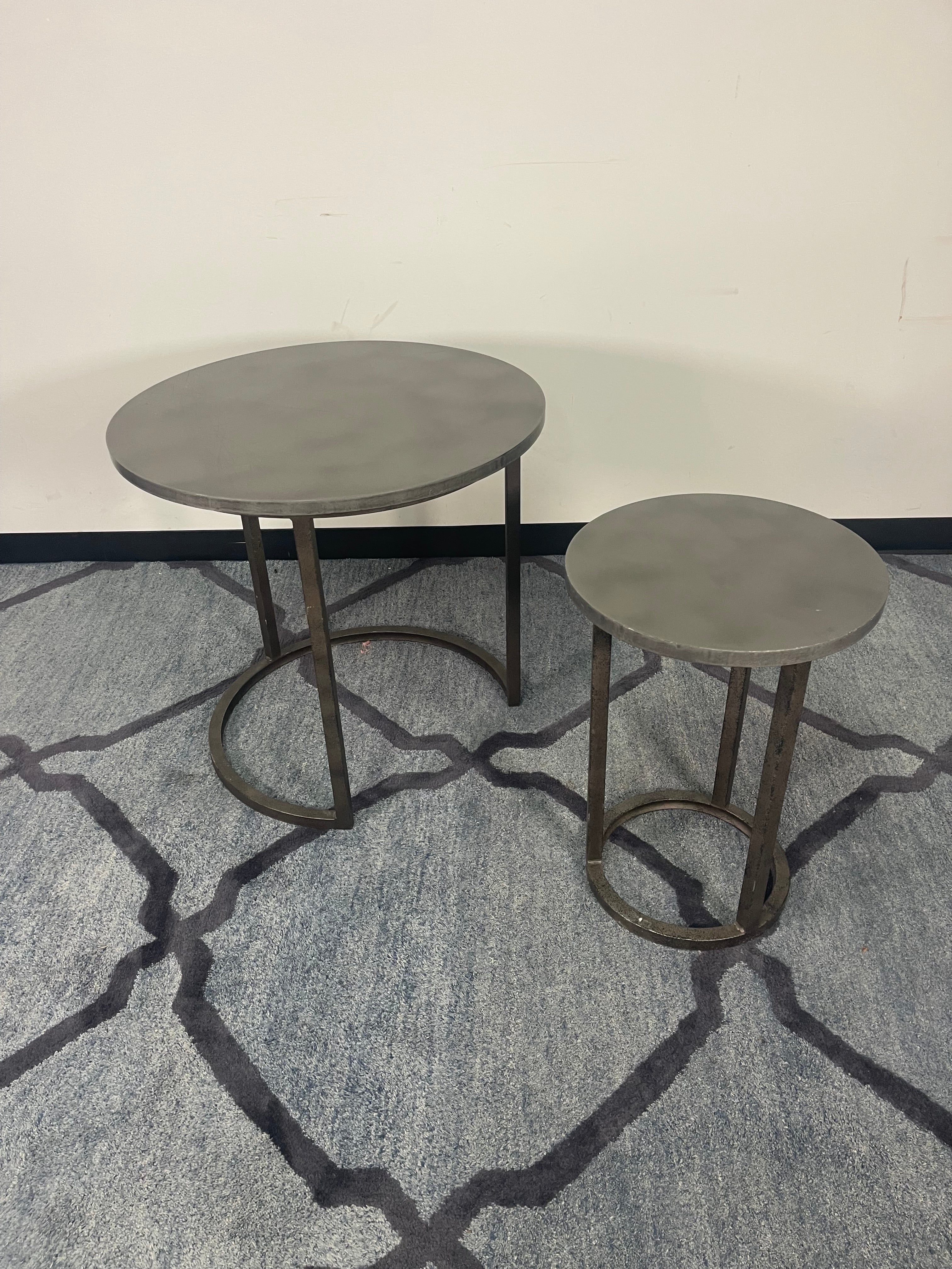 Industrial Metal Nesting Side Tables