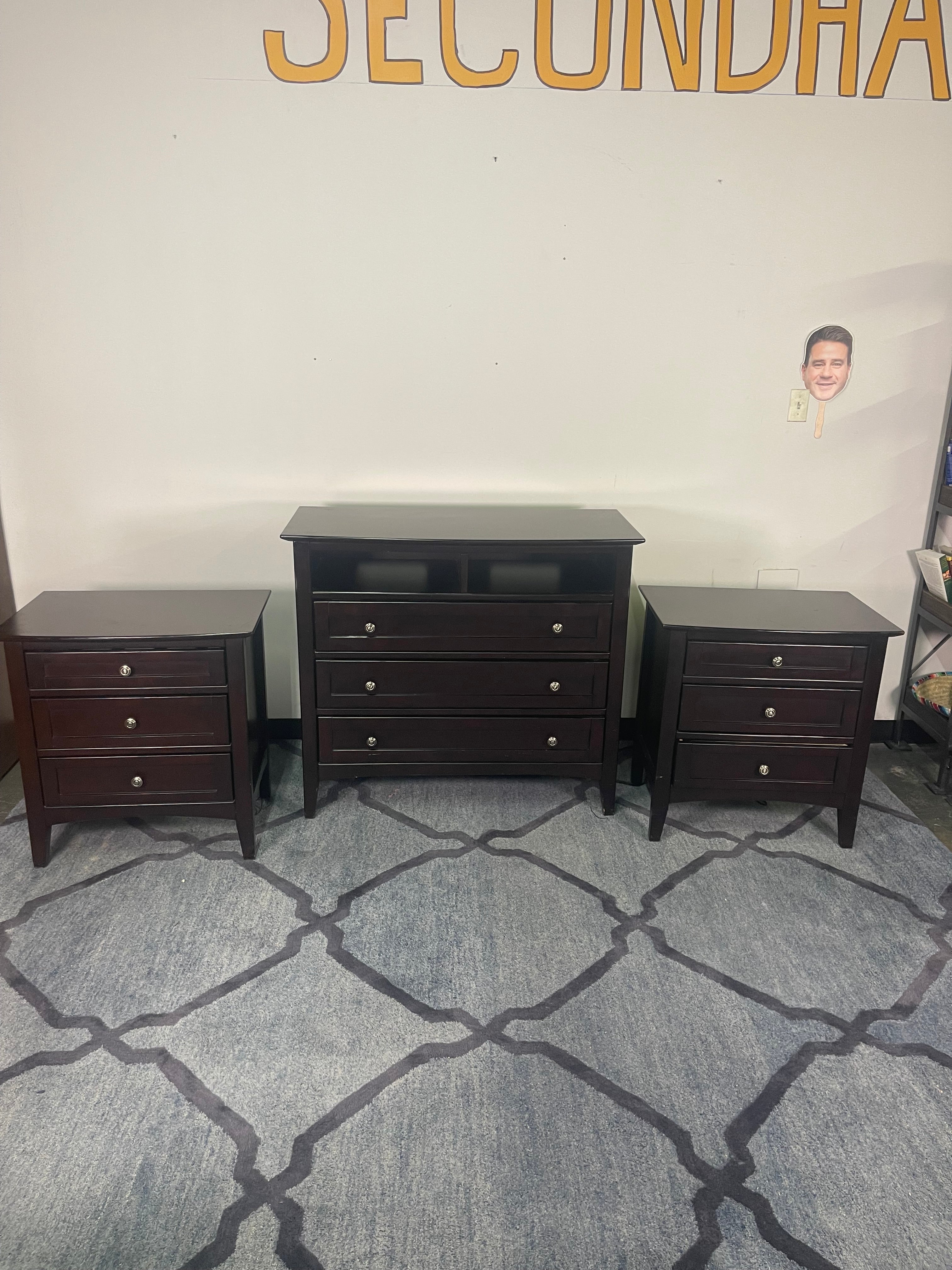 Aspenhome Espresso Bedroom Set – Media Chest & Nightstands