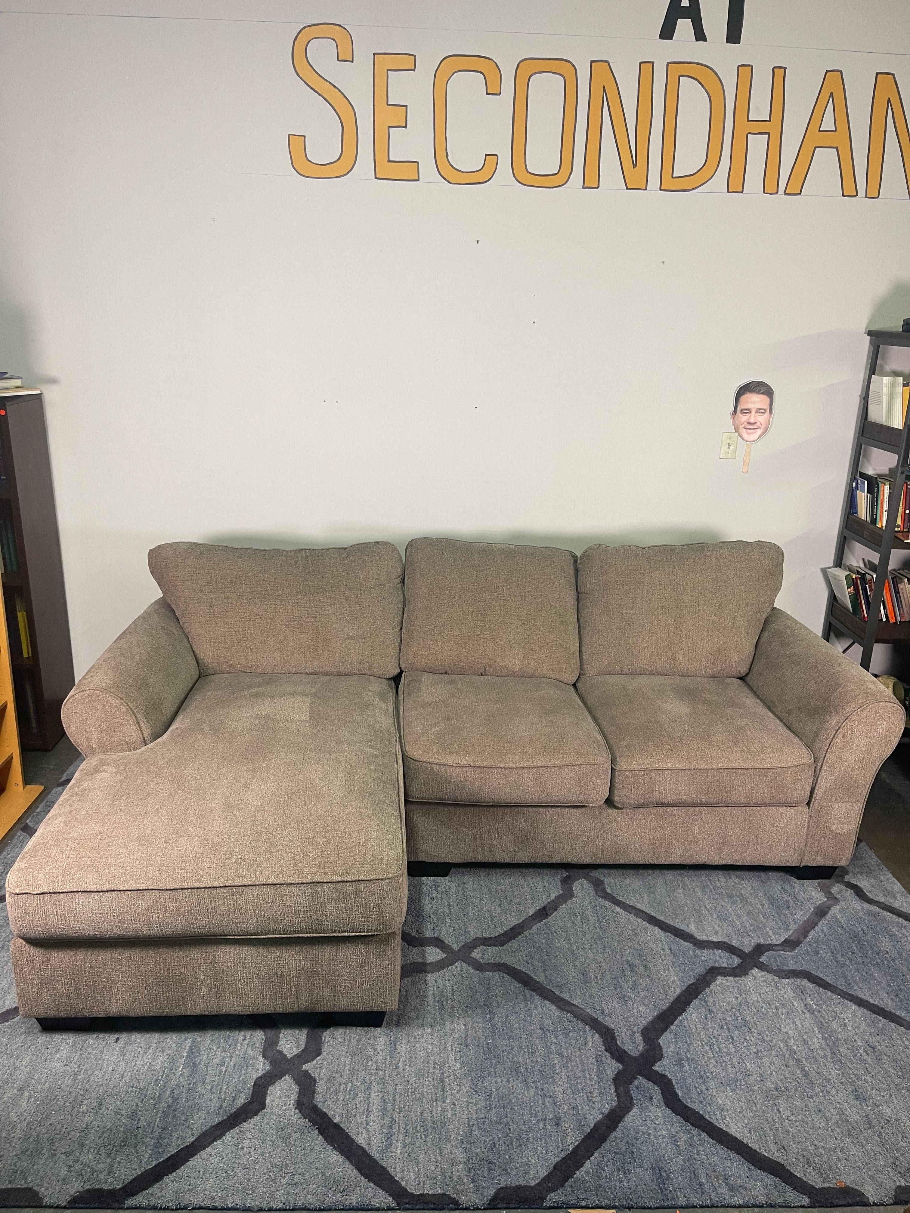 Cozy Taupe Chenille Sectional Sofa