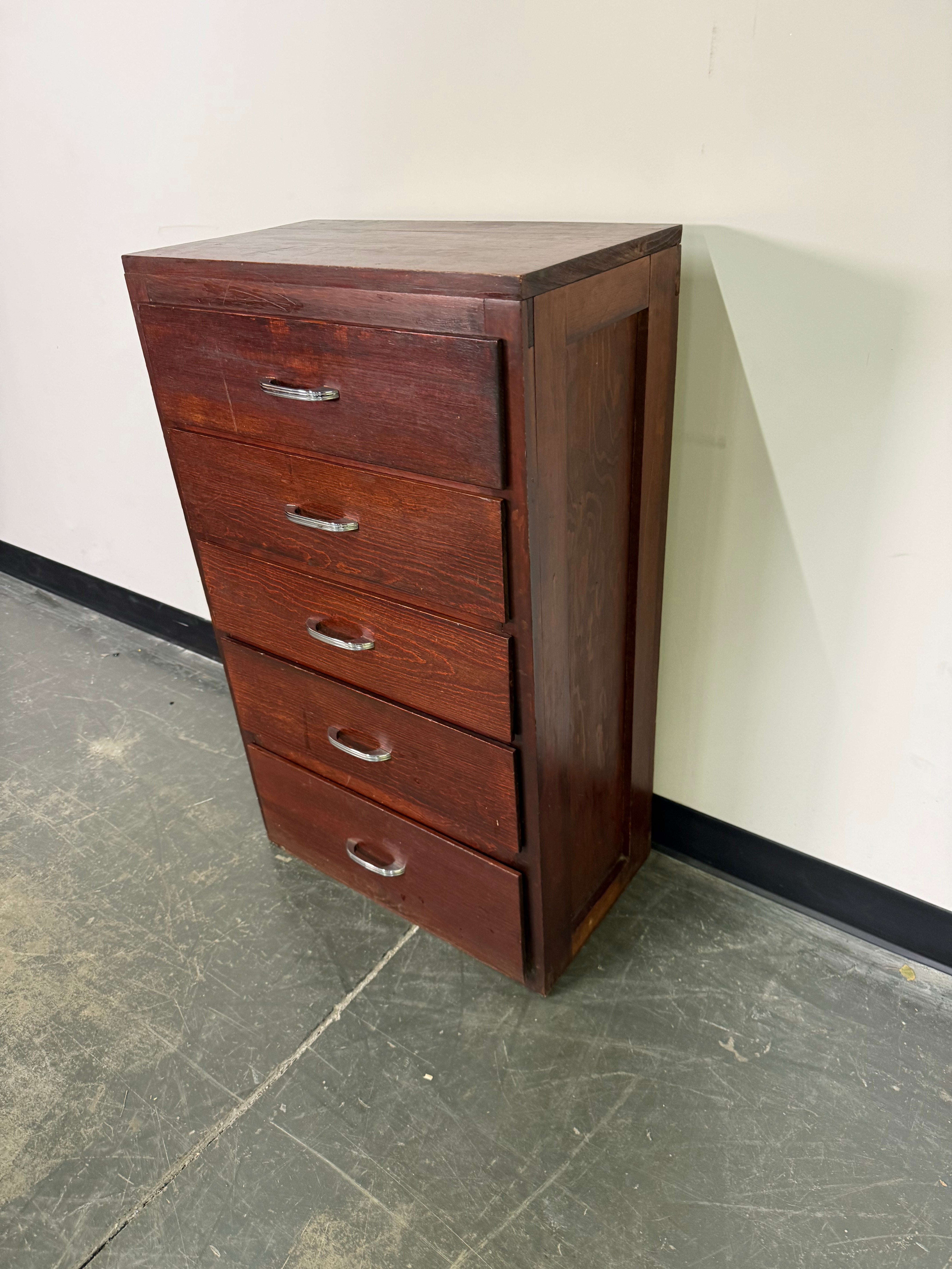 Solid Wood 5-Drawer Chest – Rich Espresso Finish