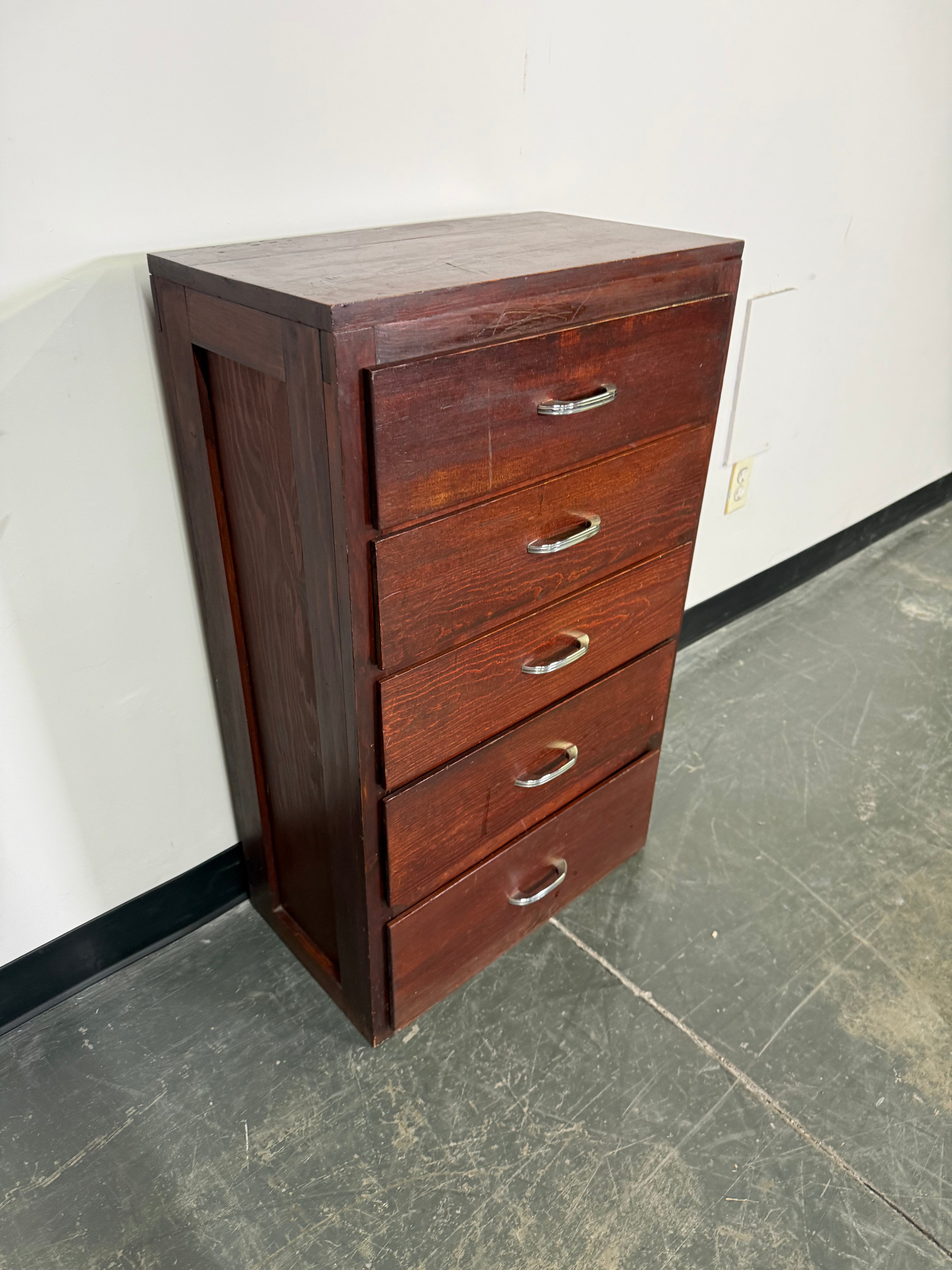 Solid Wood 5-Drawer Chest – Rich Espresso Finish